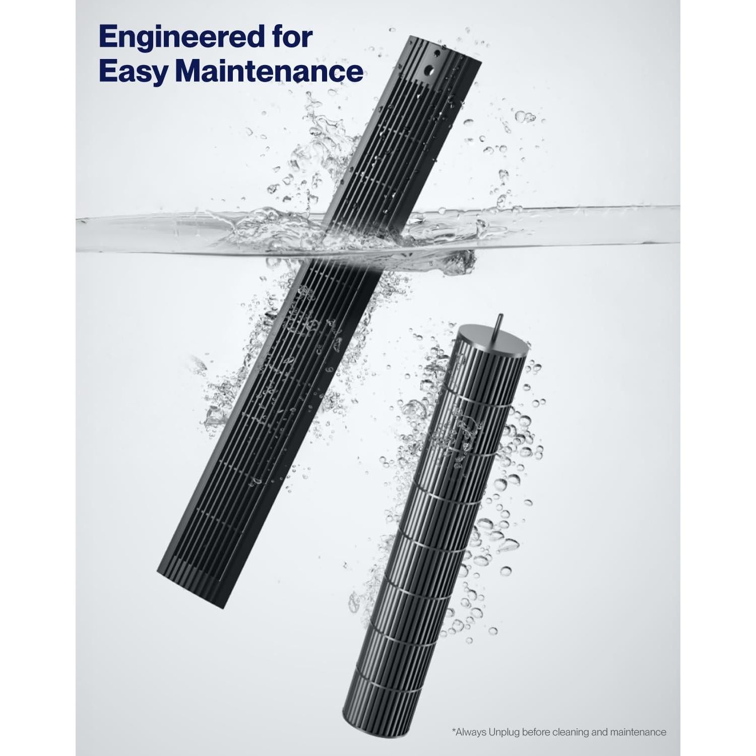 Ventilador Torre Inteligente Della TF01S-BK 42" 12 Velocidades