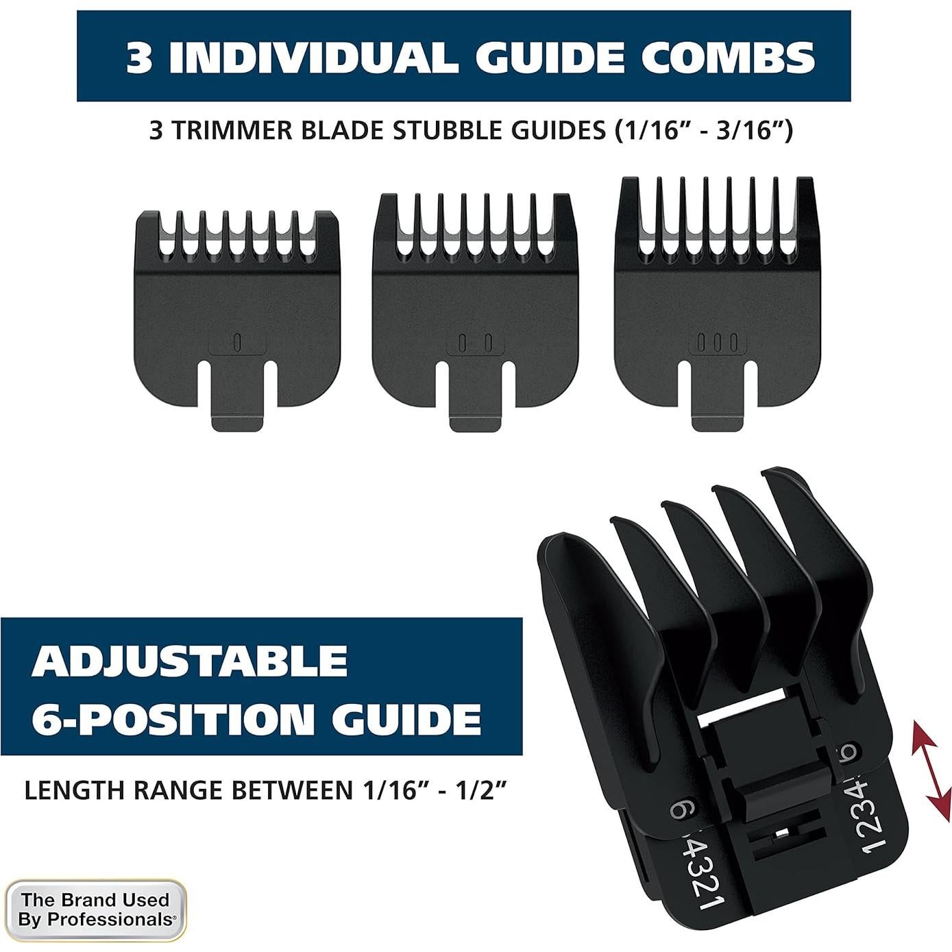 Recortadora de Barba Wahl USA 9854-600B Recargable 14 Piezas