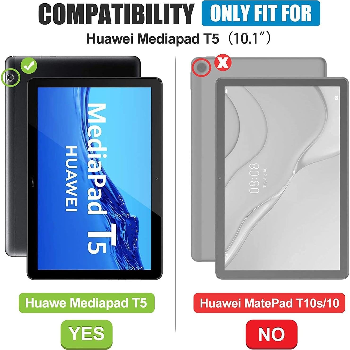 Funda Plegable ALILANG para Huawei Mediapad T5 10 - Marrón