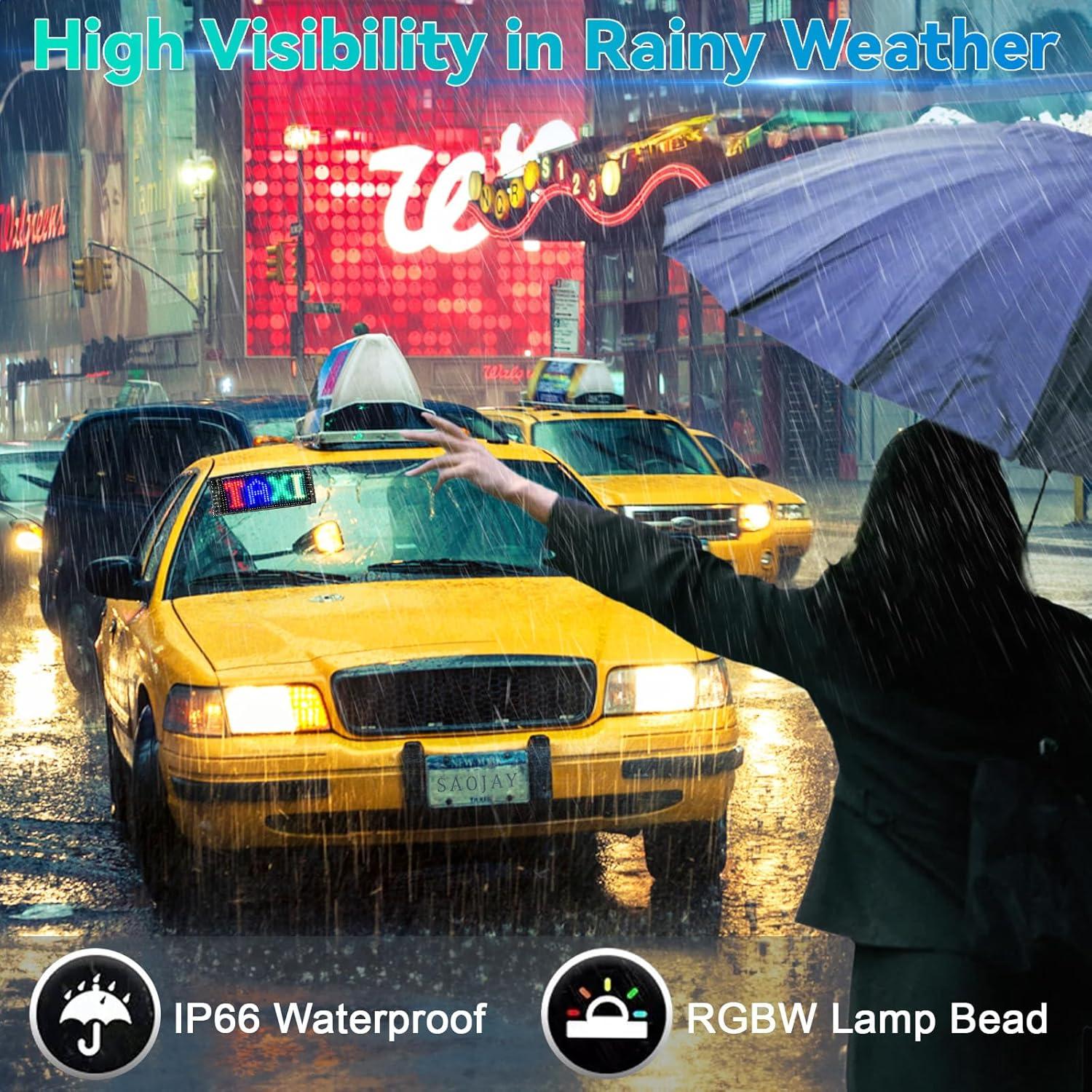 Cartel LED Desplazable SAOJAY 17.78x7.62cm USB Bluetooth