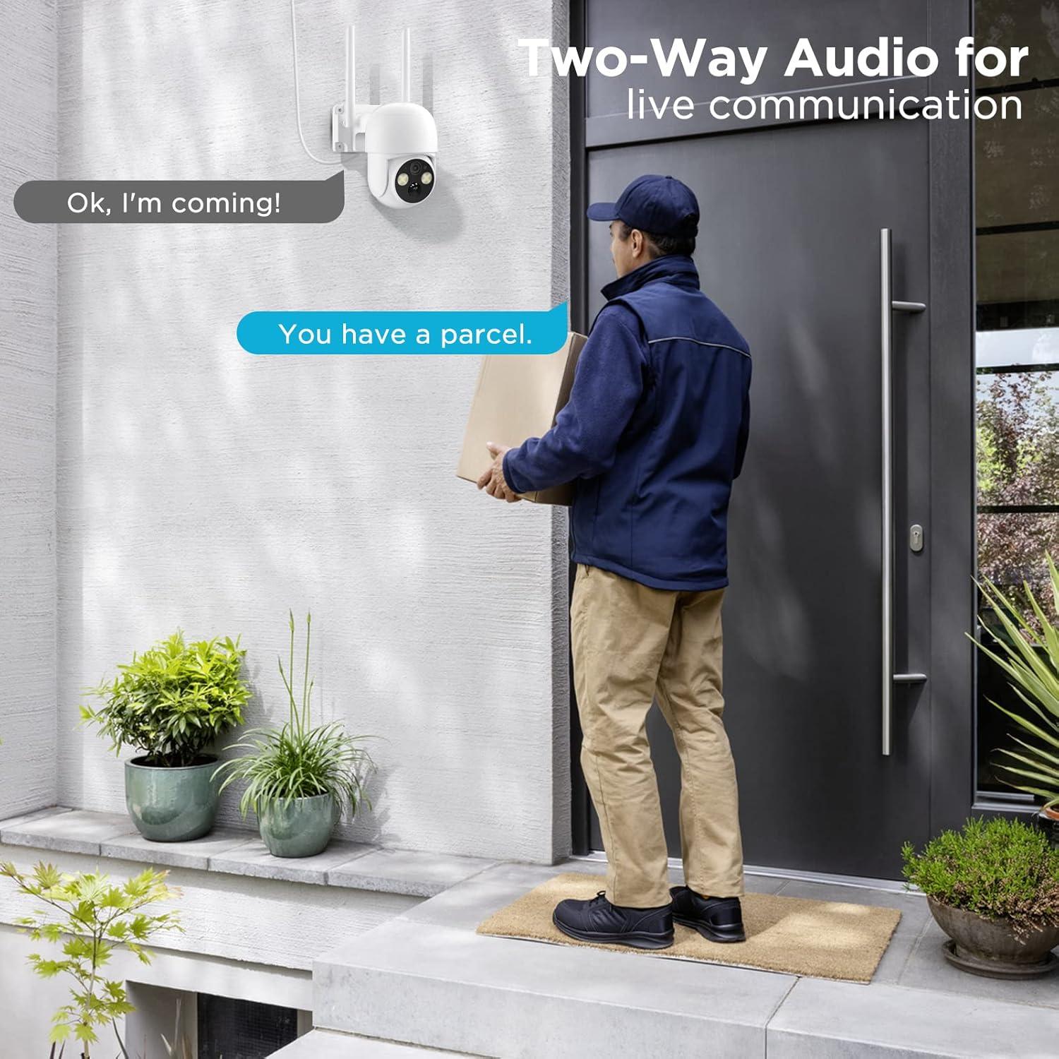 Cámara de Seguridad Solar Inalámbrica WOOLINK 4MP 2PK