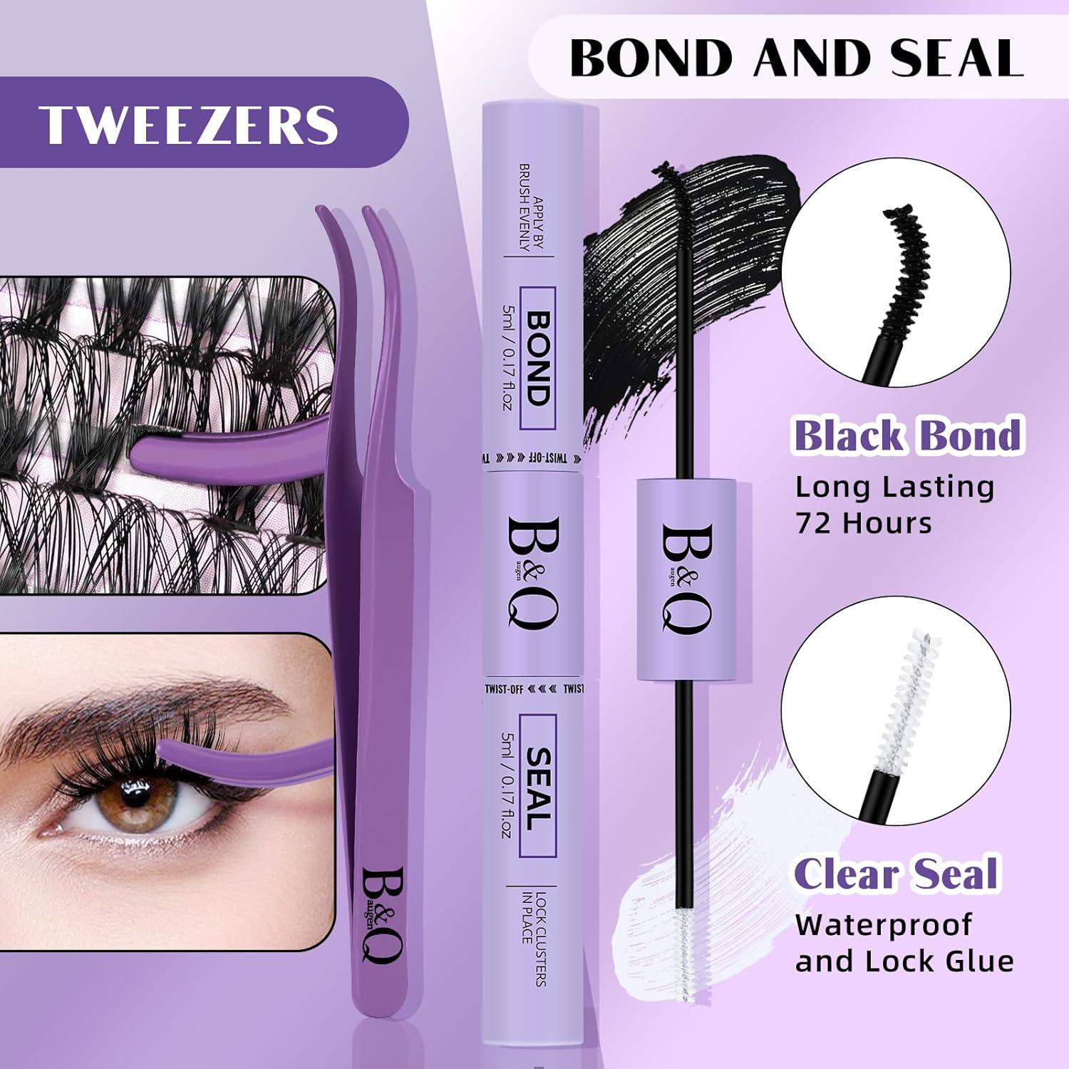 Kit de Extensión de Pestañas B&Qaugen 280pcs 9-16mm D Curl