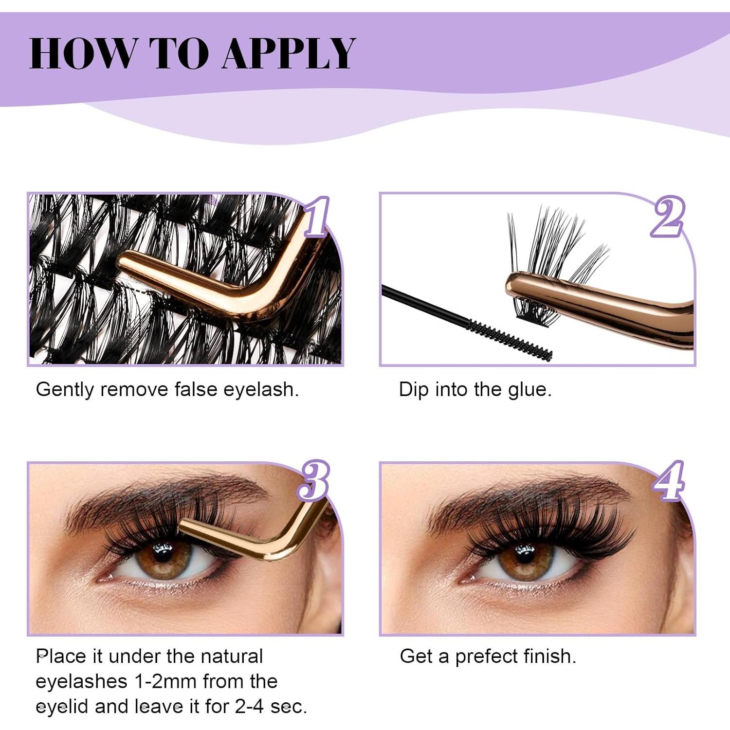 Pestañas Falsas Individuales B&Qaugen 300 Clusters 50D 12mm