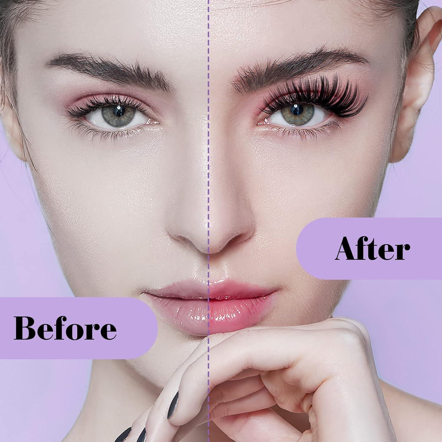 Pestañas Individuales B&Qaugen 300 PCS 50D DIY Clusters