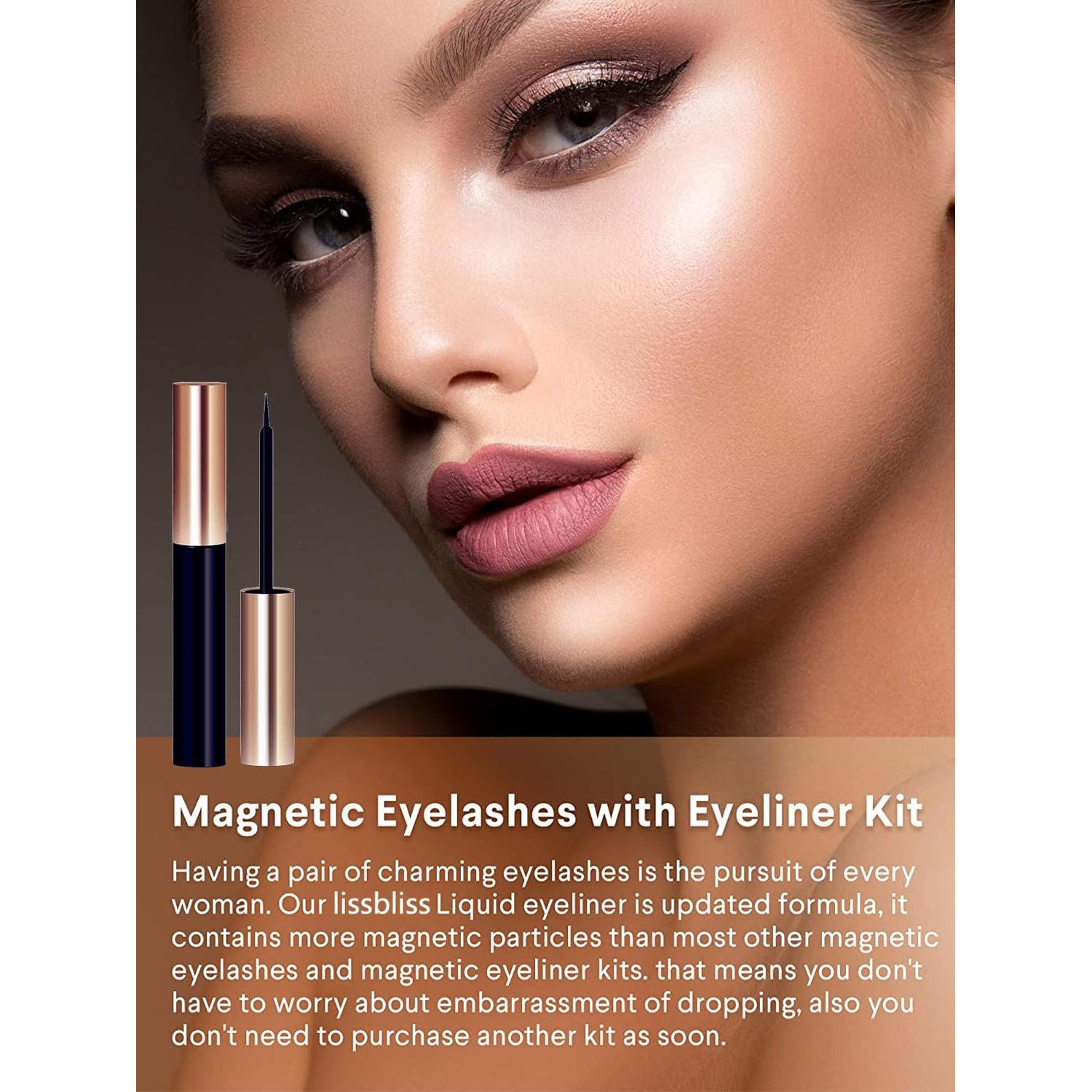 Pestañas Magnéticas Sikkis - Kit con Delineador y 5 Pares Reutilizables