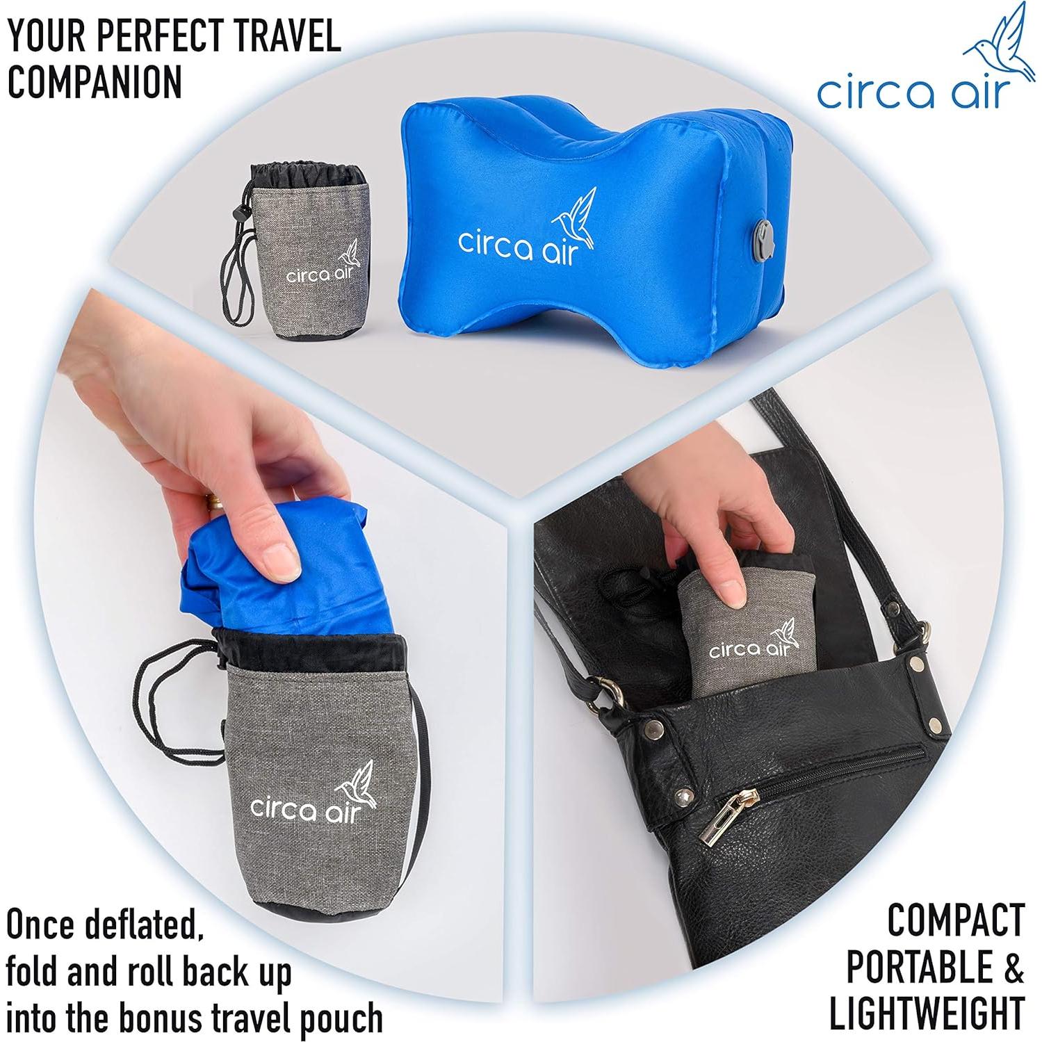 Almohada Inflable para Rodilla Circa Air Azul - Alivio Ciática