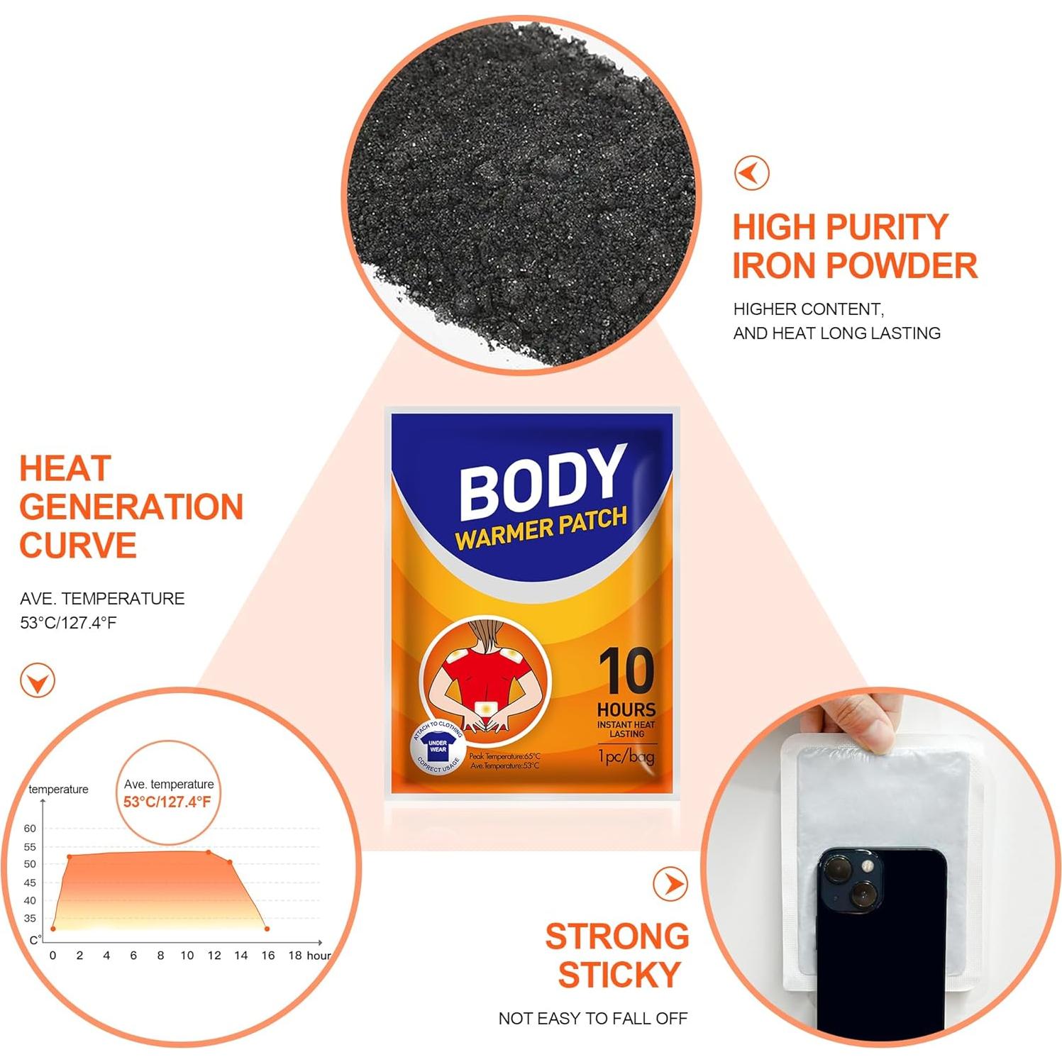 Parches Calentadores de Cuerpo Ifory - Paquete de 15 Unidades