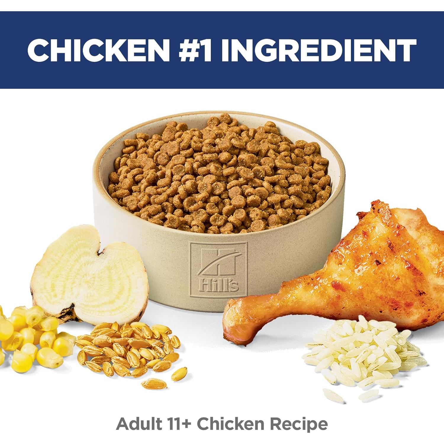 Comida Seca para Gatos Hill's Science Diet Adult 11+, Pollo, 1.58 kg