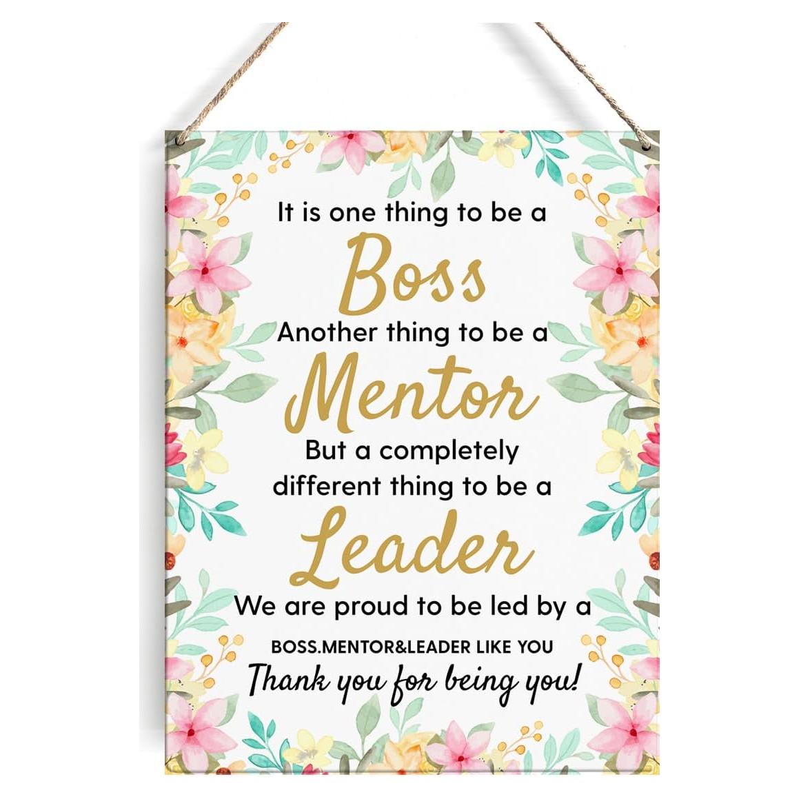 Cartel Colgante de Madera GUDIAO 25x20 cm para Jefe