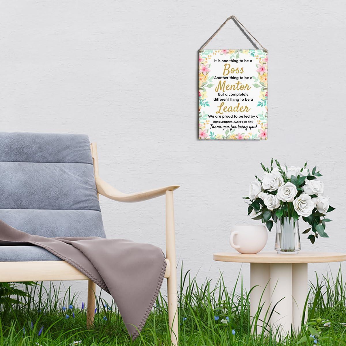 Cartel Colgante de Madera GUDIAO 25x20 cm para Jefe