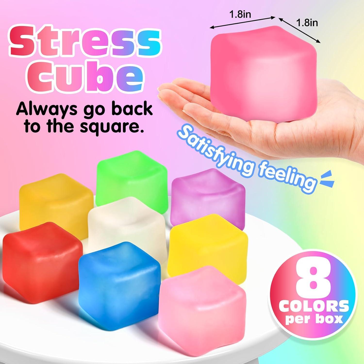 Paquete de 8 Cubos Antiestrés VISCOO 4.6 cm Juguetes Sensoriales