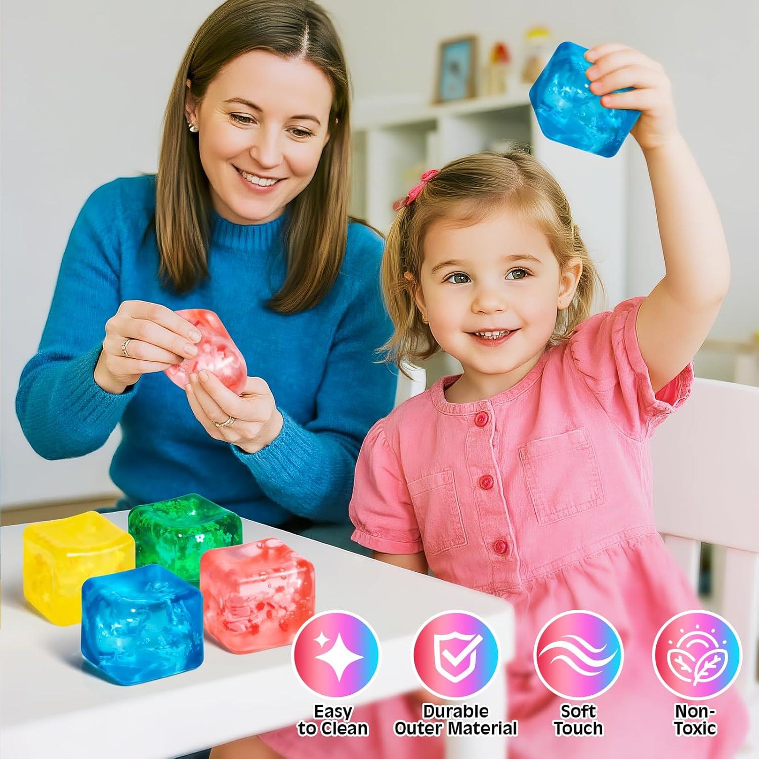 Paquete de 4 Juguetes Antiestrés Cubos Fidget VISCOO