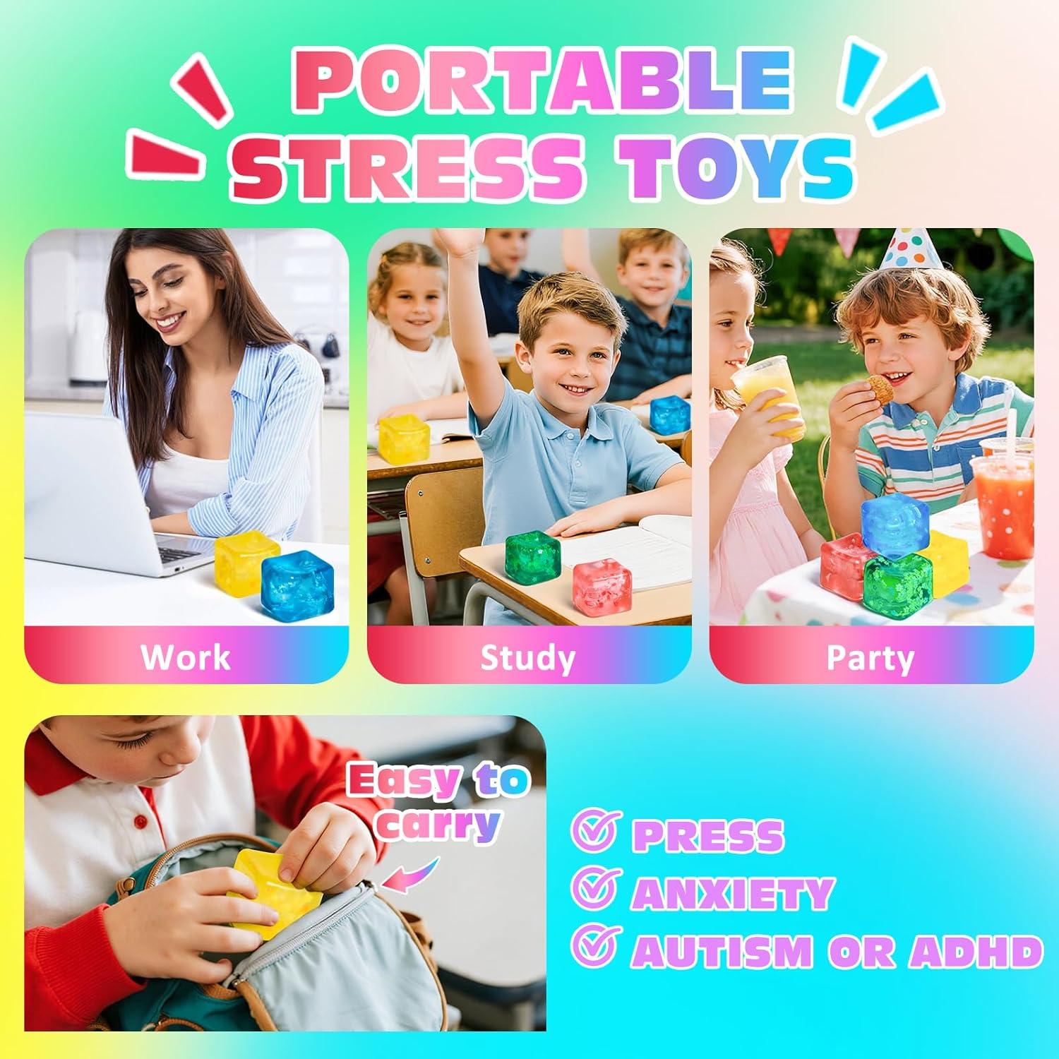 Paquete de 4 Juguetes Antiestrés Cubos Fidget VISCOO