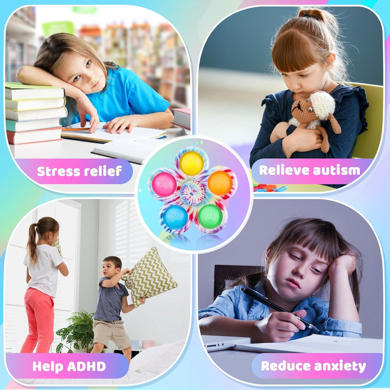 Fidget Spinner Pop 12 PCS Gigilli - Juguetes Sensory para Niños