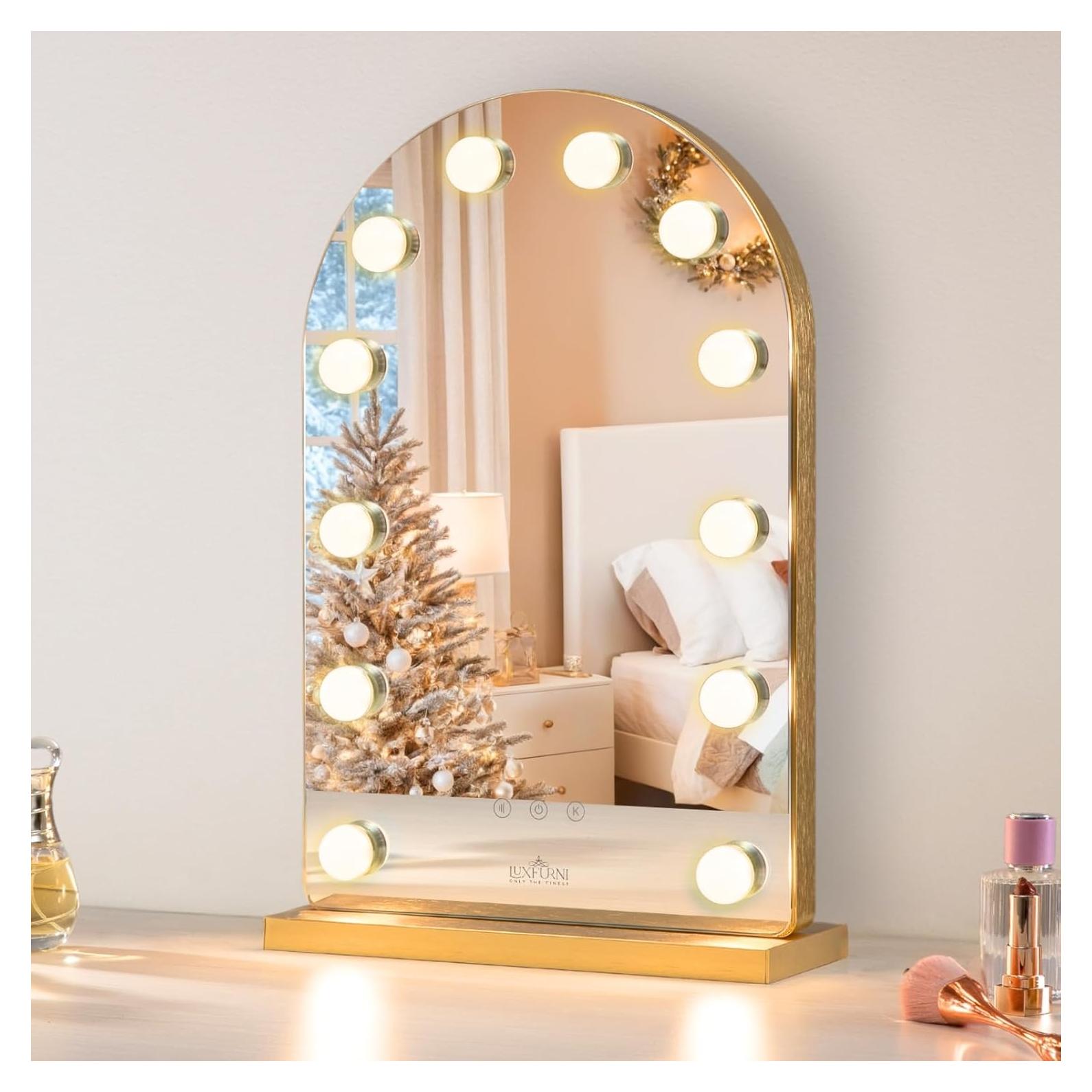 Espejo de Maquillaje Iluminado LUXFURNI Starry X 52 cm