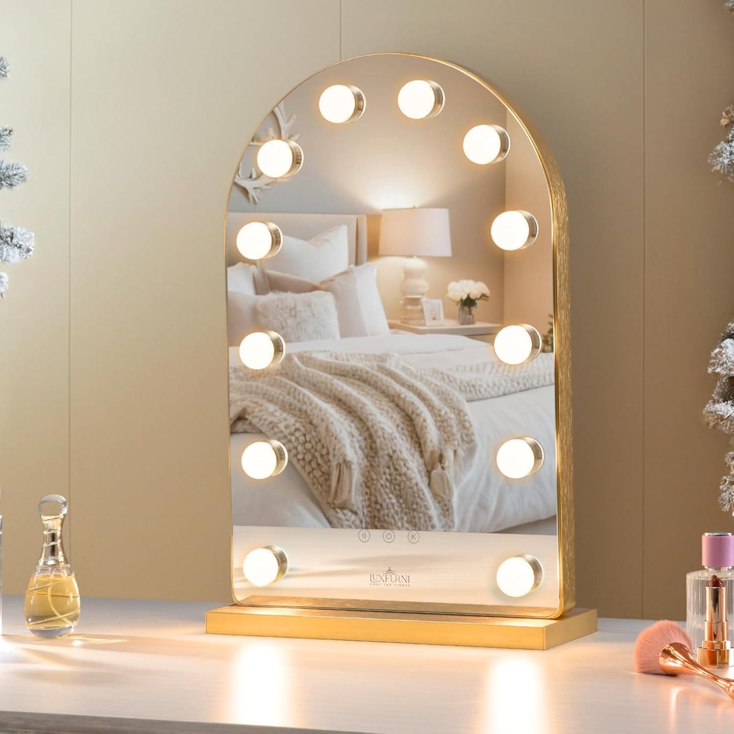 Espejo de Maquillaje Iluminado LUXFURNI Starry X 52 cm