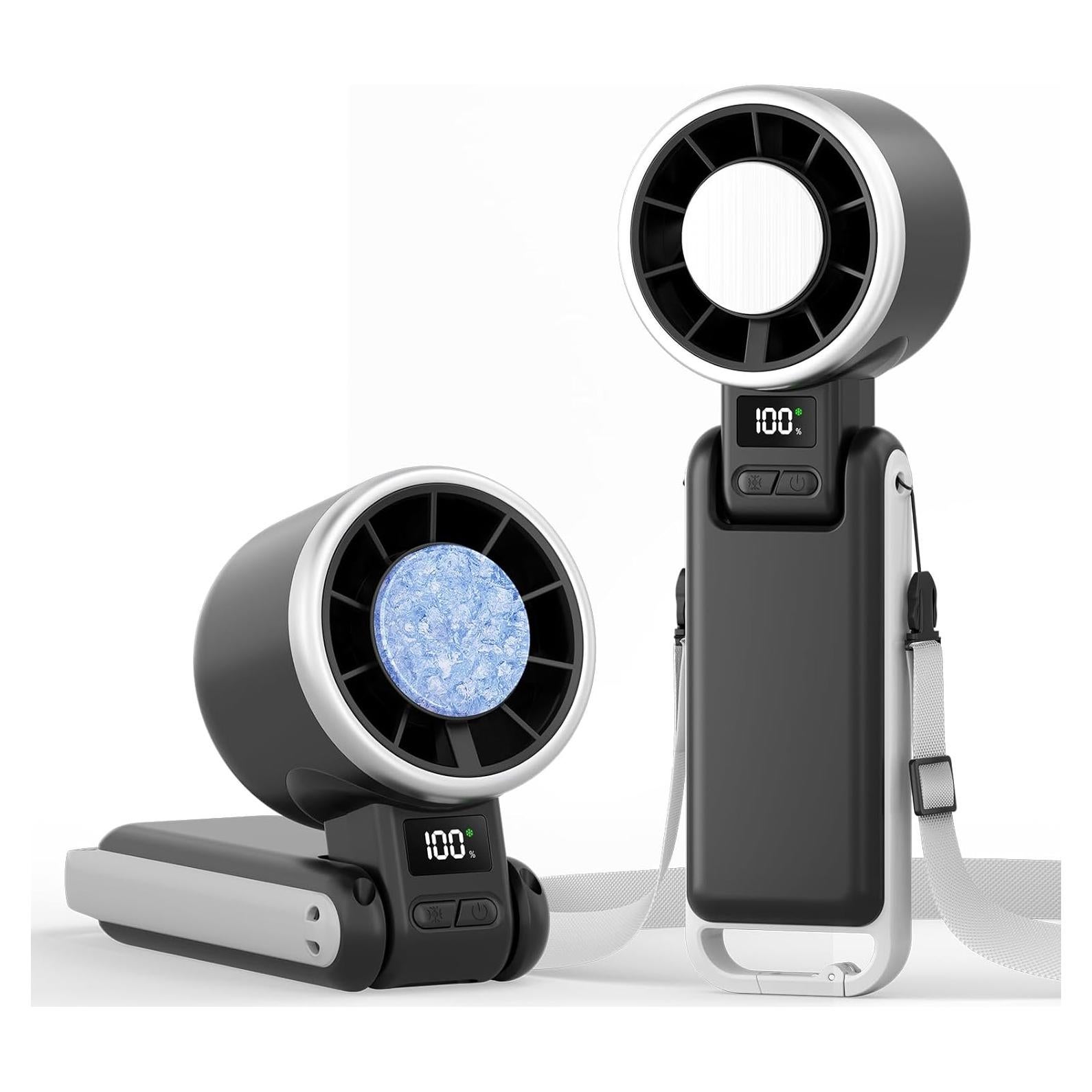 Ventilador Portátil TriPole 3 en 1 con Enfriamiento por Hielo