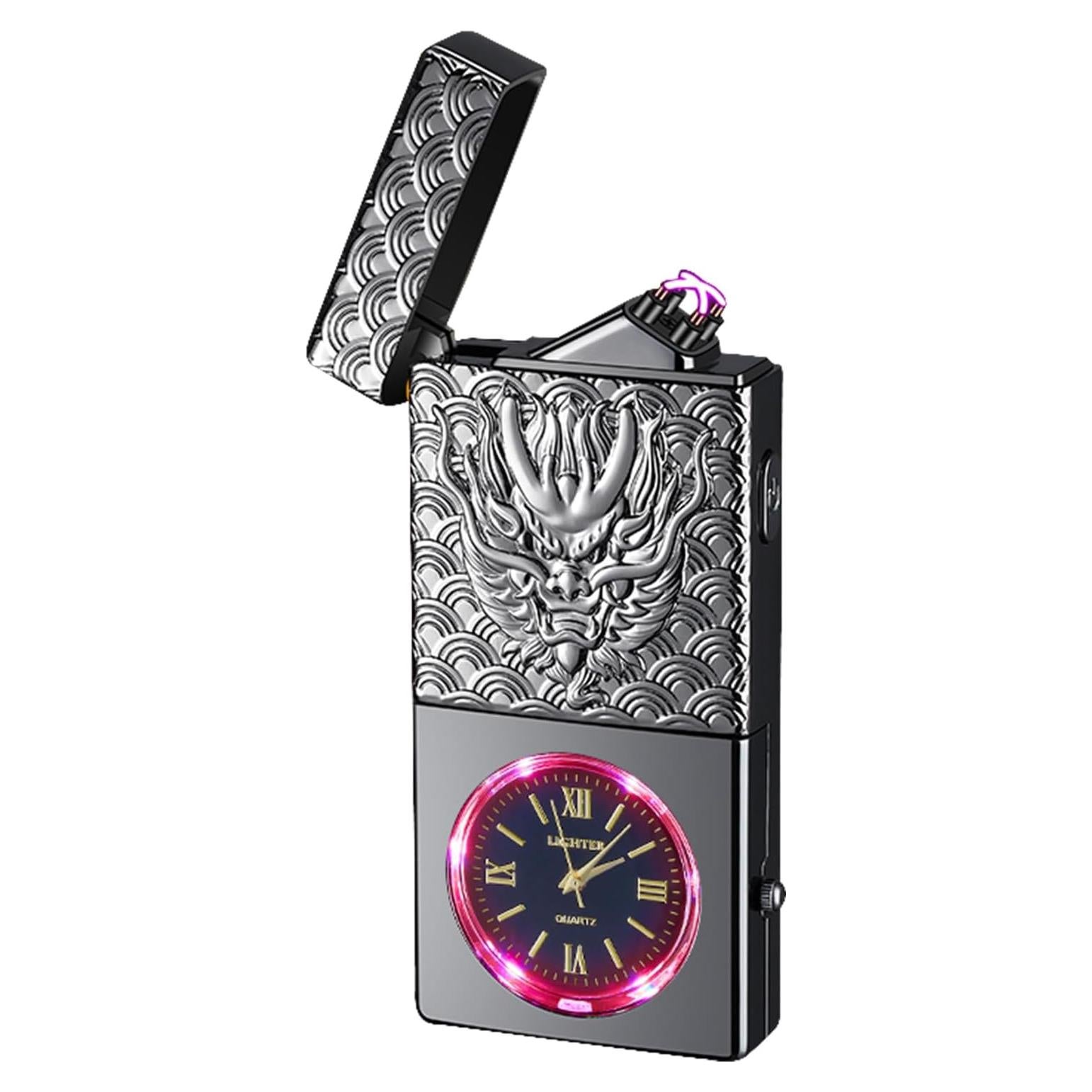 Encendedor Eléctrico Recargable USB COMANYI Dragón Negro