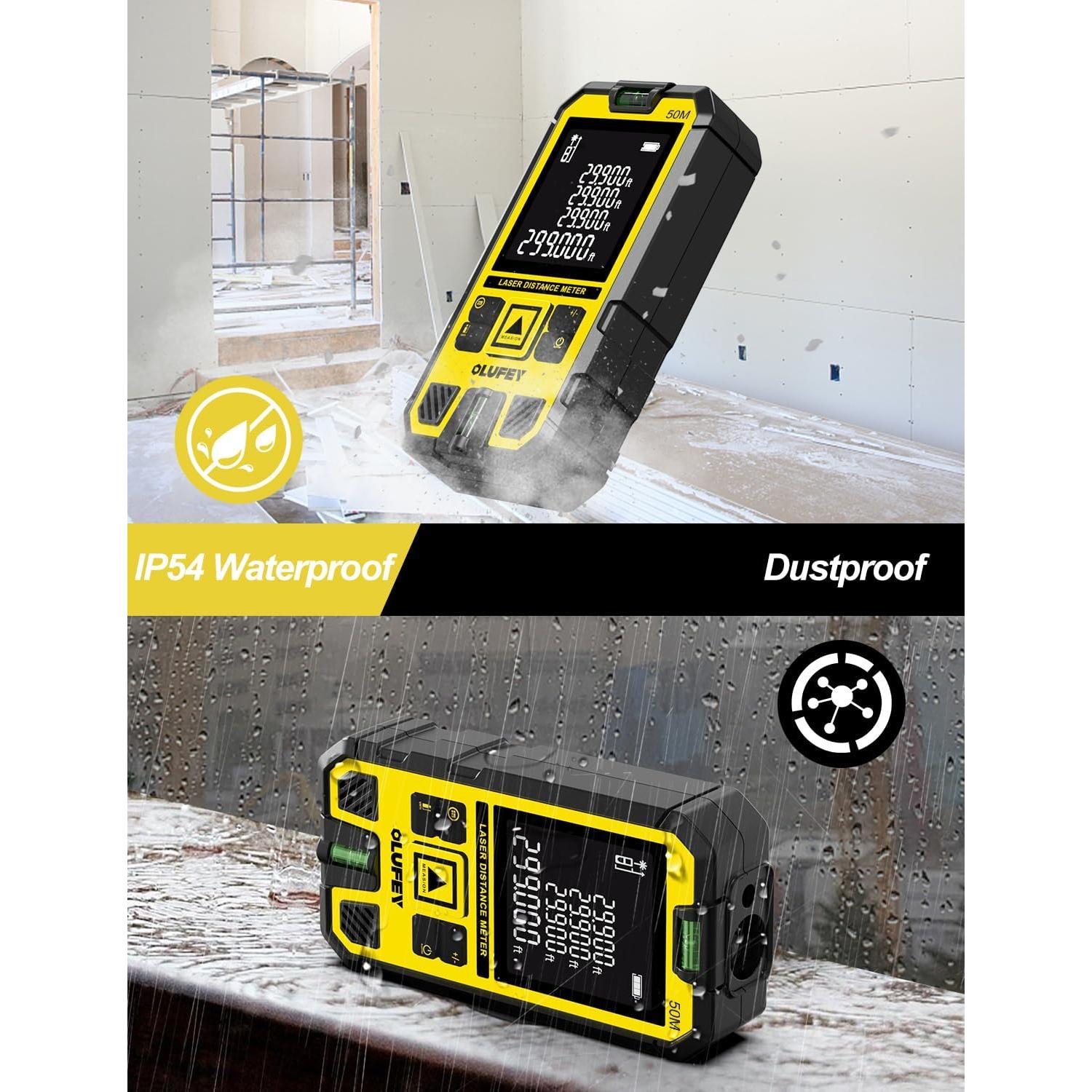 Medidor Láser Olufey OL50 50m IP54 Pantalla LCD Retroiluminada