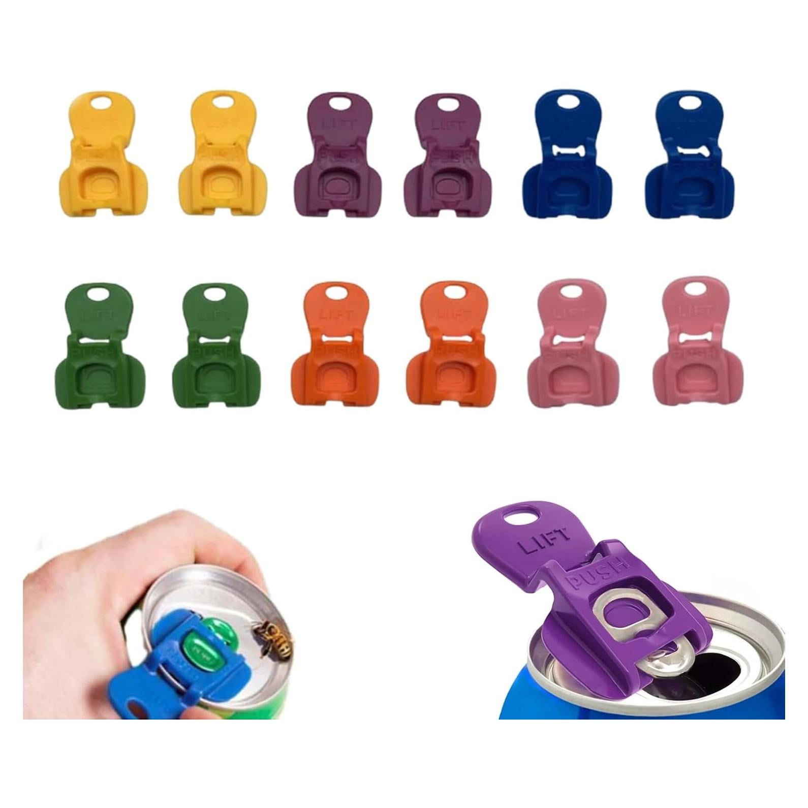 Paquete de 12 Abridores de Pestaña Manuales de Plástico