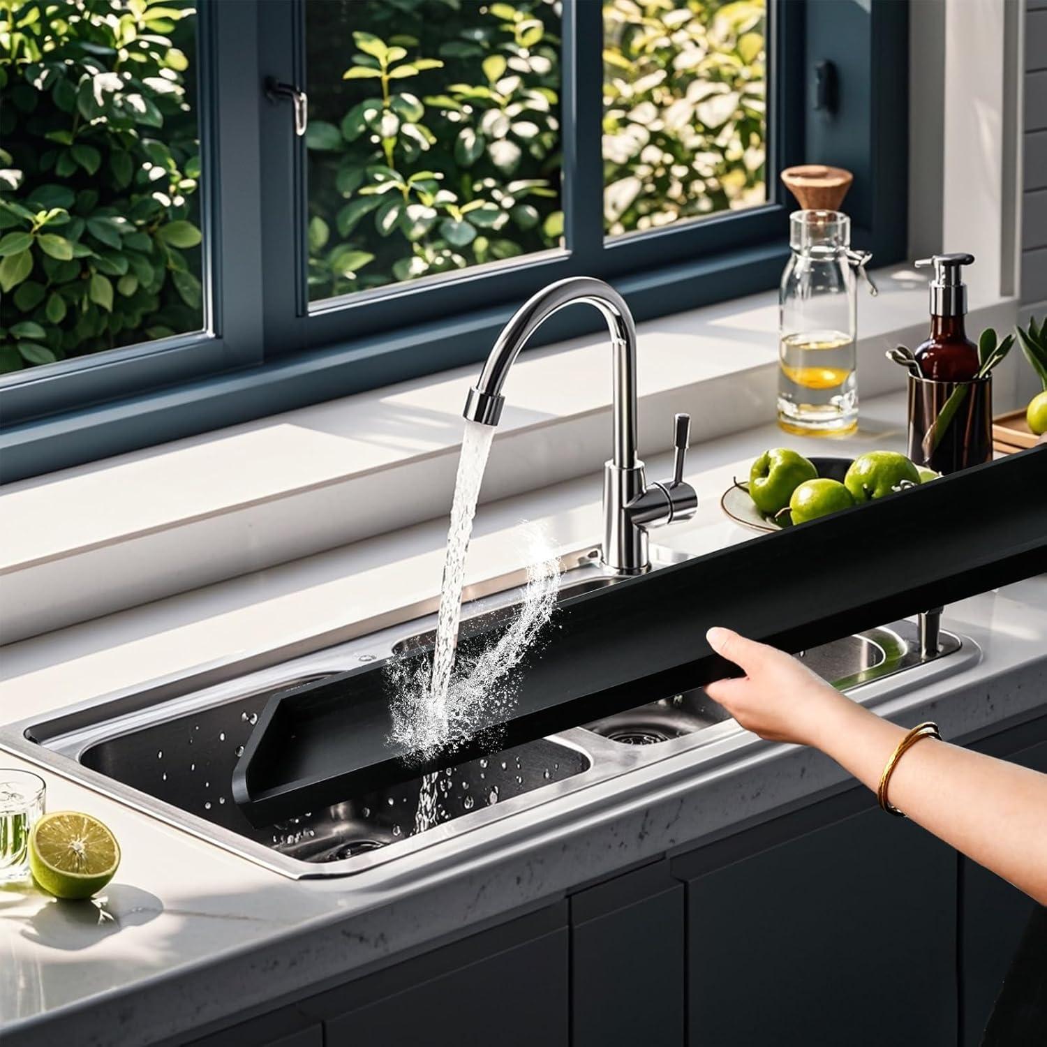 Estante de Especias MAVOTER de Bambú para Cocina Negro 87.9x12.9x34 cm