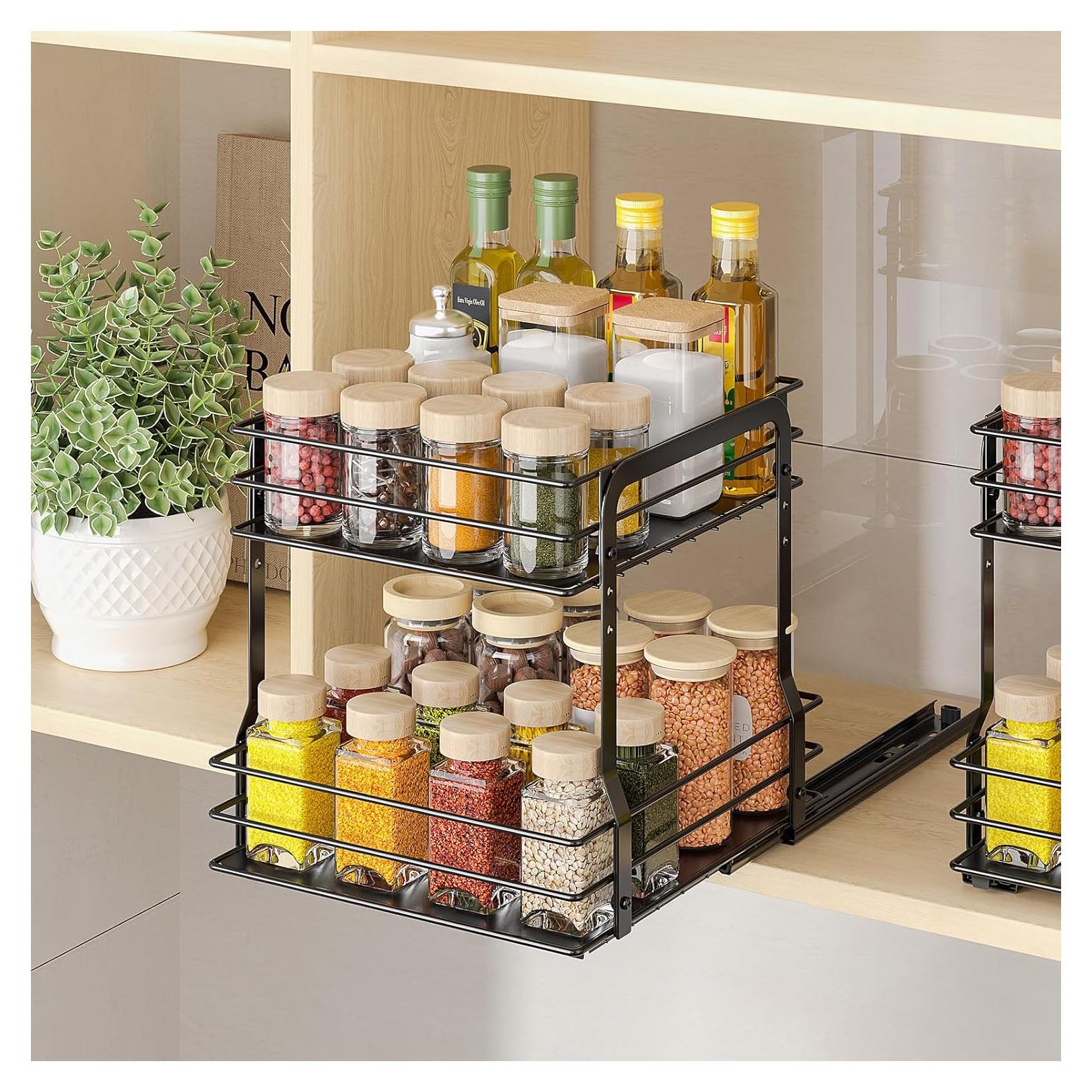 Organizador de Especias Extraíble PanPanPal 2 Niveles 24.5x27.2cm