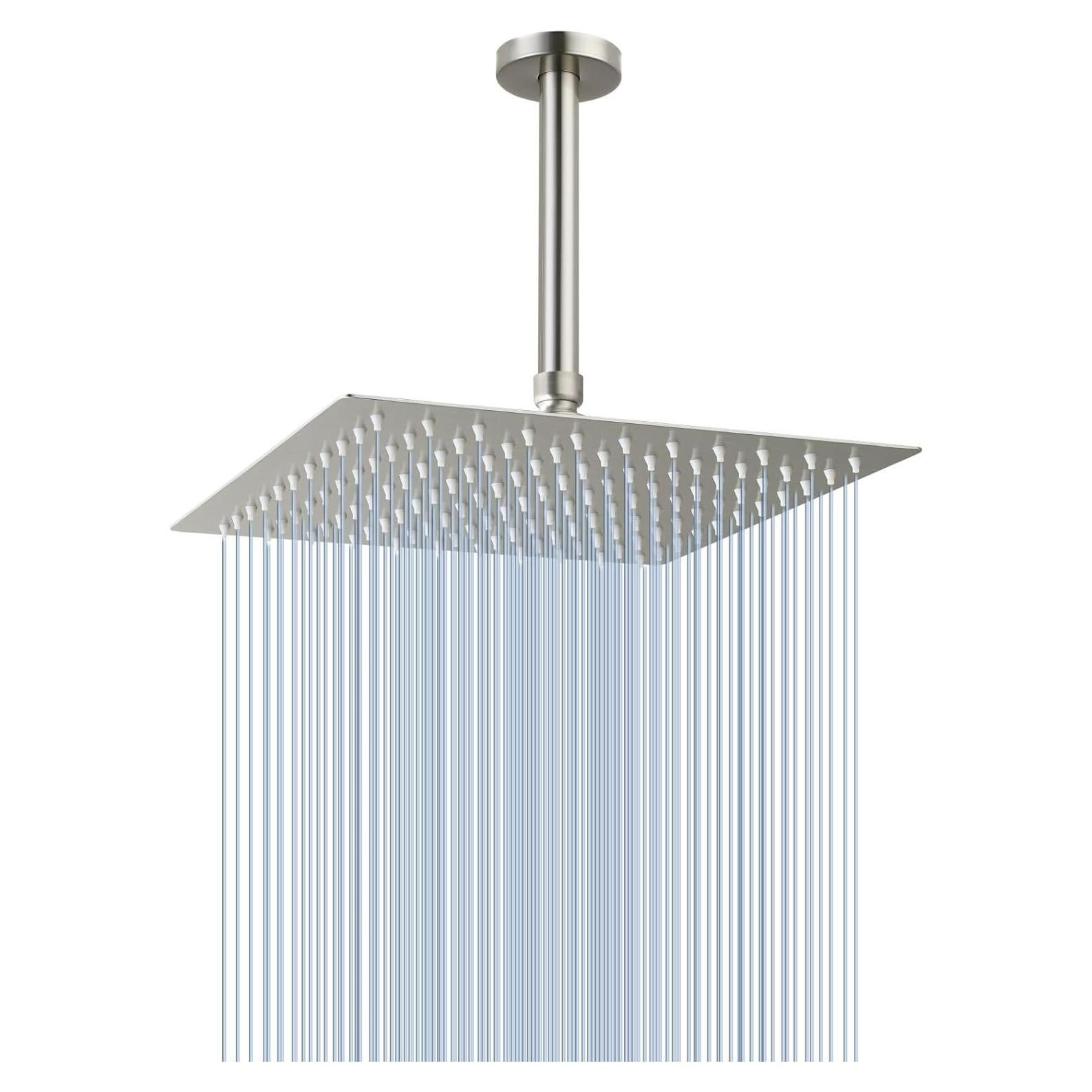 Cabezal de Ducha de Lluvia Voolan 25.4 cm Acero Inoxidable Níquel