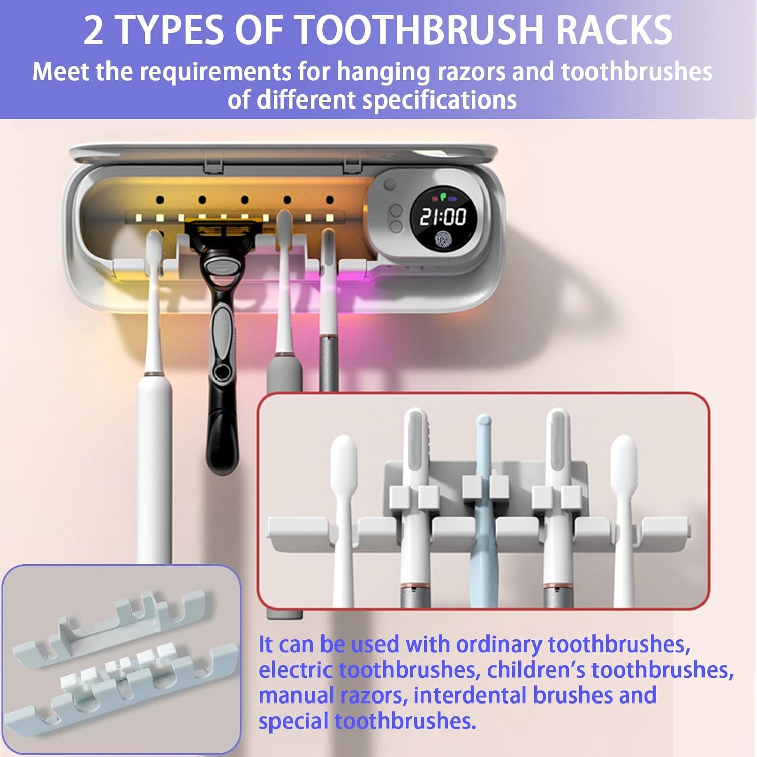 Soporte de Cepillos de Dientes Wekity con Luz y Limpieza Automática