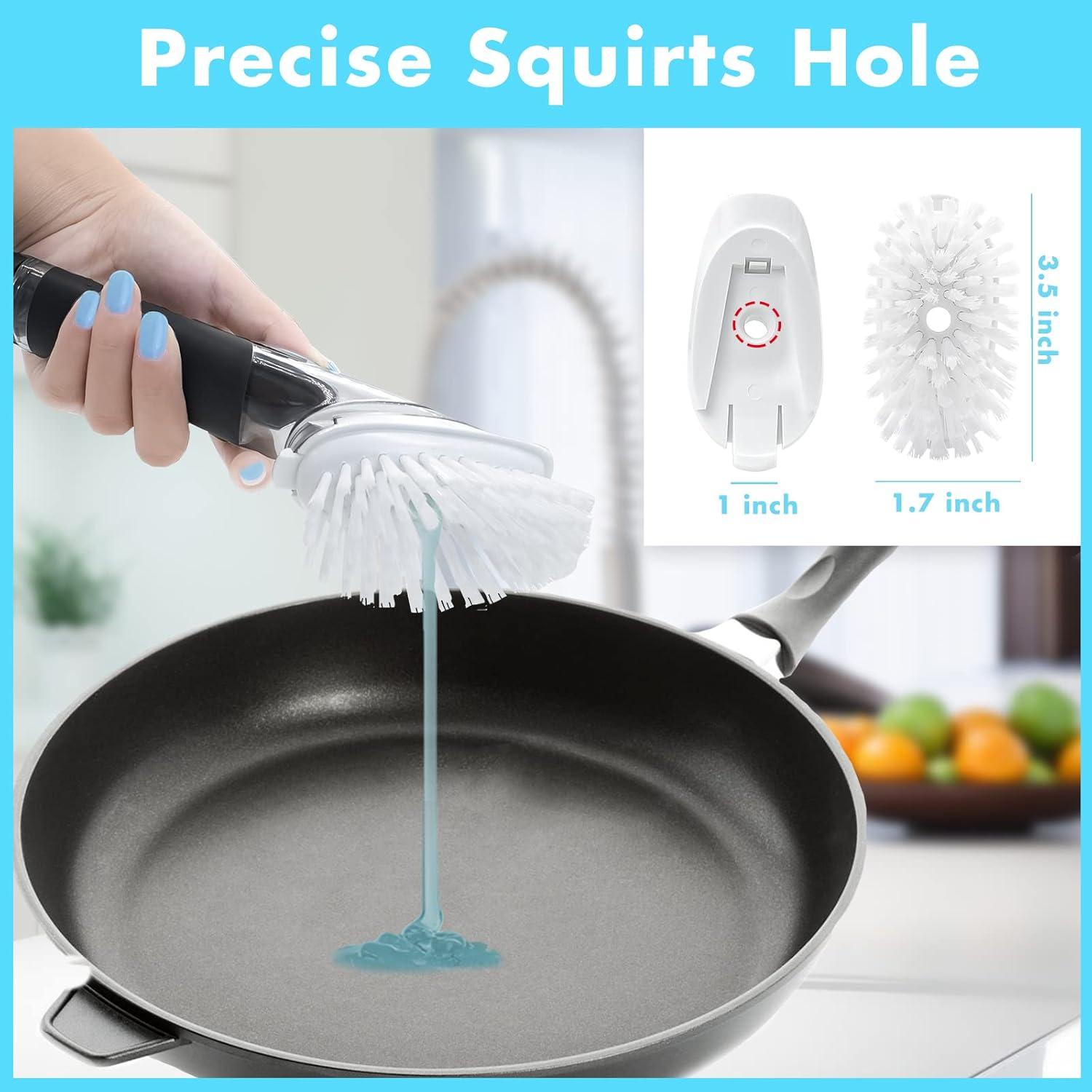 Recargas de cepillo para platos Pamrack, 4 cabezales de nylon