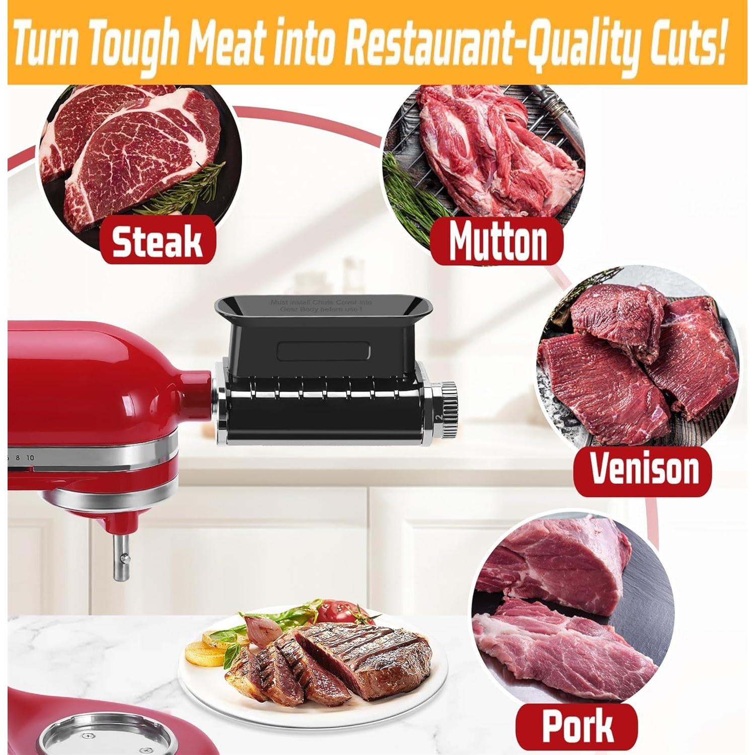 Aplanador de Carne Ajustable FavorKit para KitchenAid - Negro