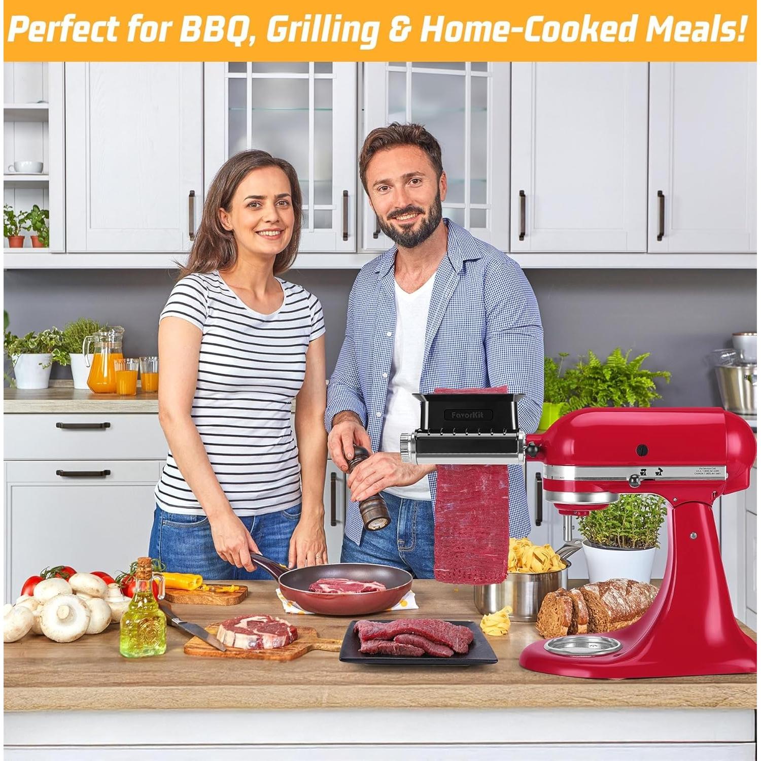 Aplanador de Carne Ajustable FavorKit para KitchenAid - Negro