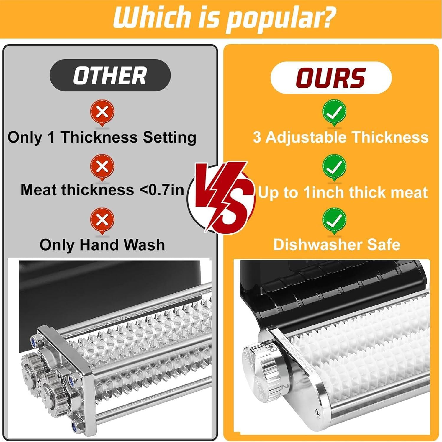 Aplanador de Carne Ajustable FavorKit para KitchenAid - Negro