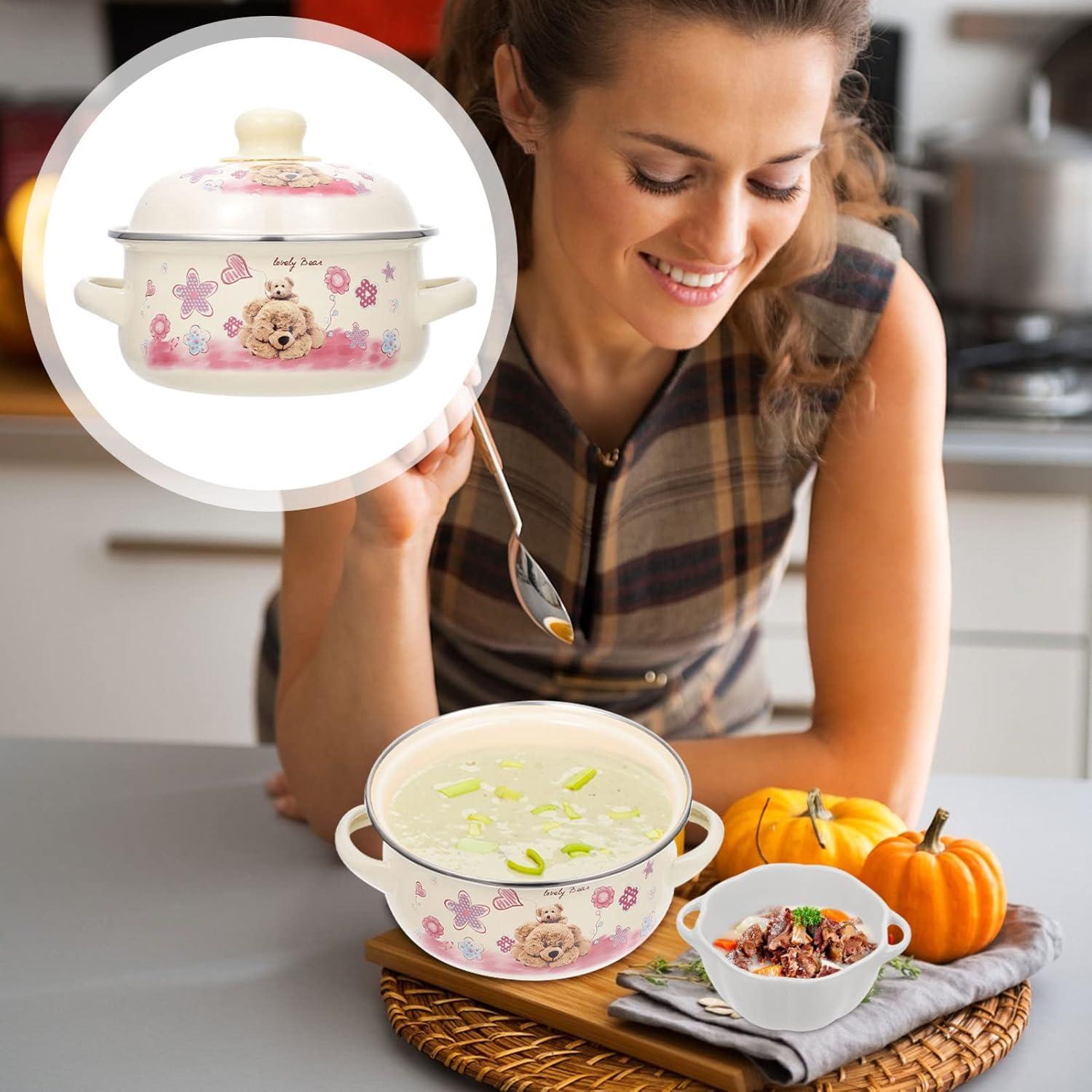 Tazón de Sopa Esmalte Angoily 20x16x8cm Color Oso