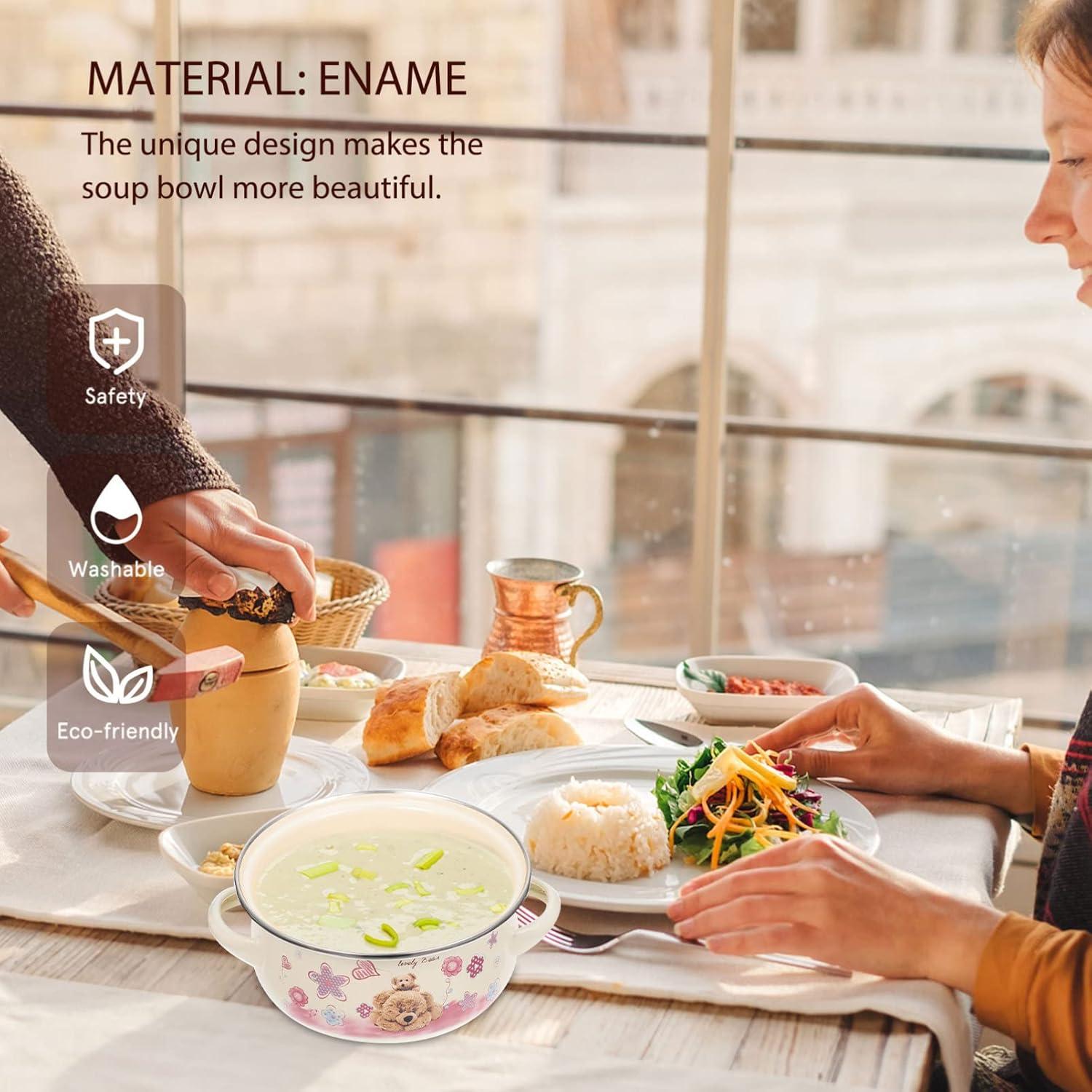 Tazón de Sopa Esmalte Angoily 20x16x8cm Color Oso