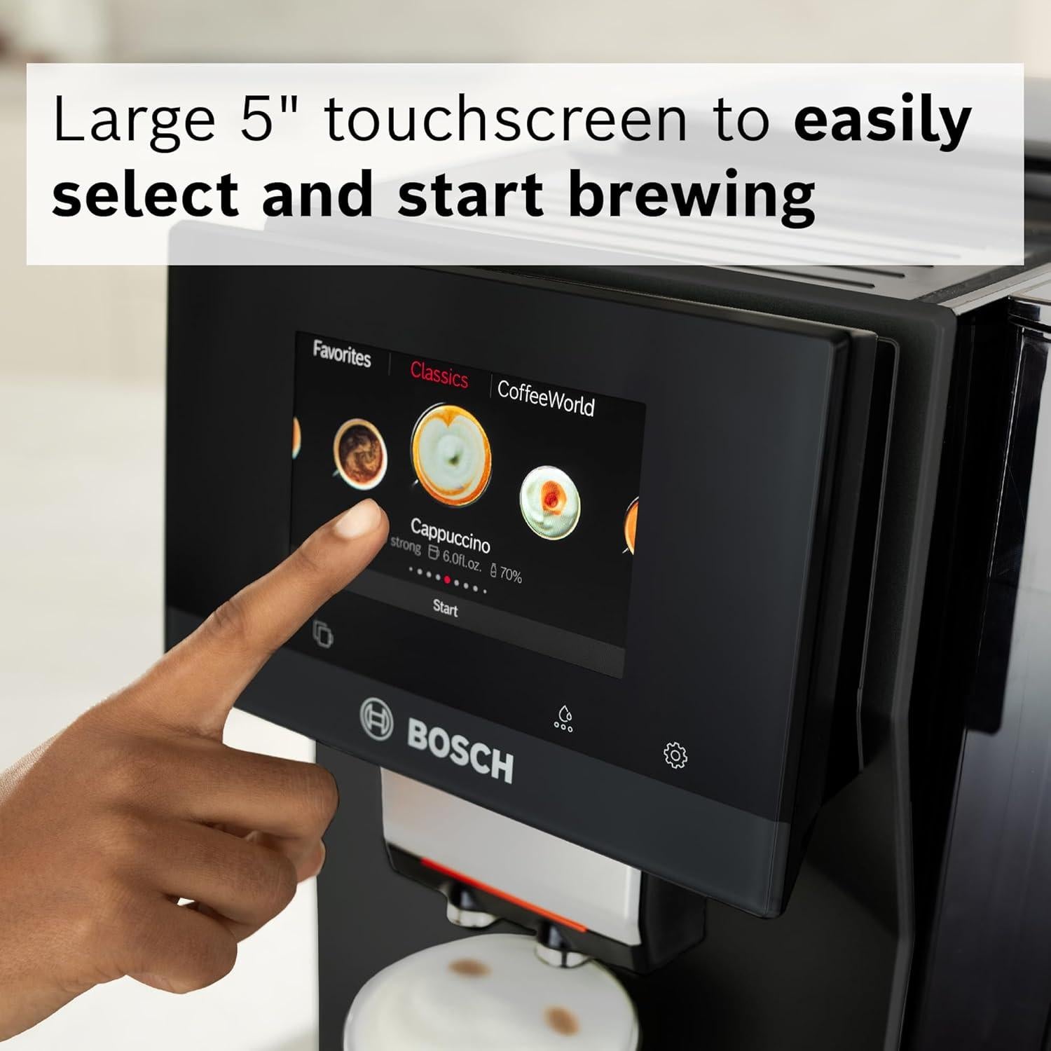 Máquina de Espresso Bosch 800 Series TPU60309 Automática 35 Bebidas