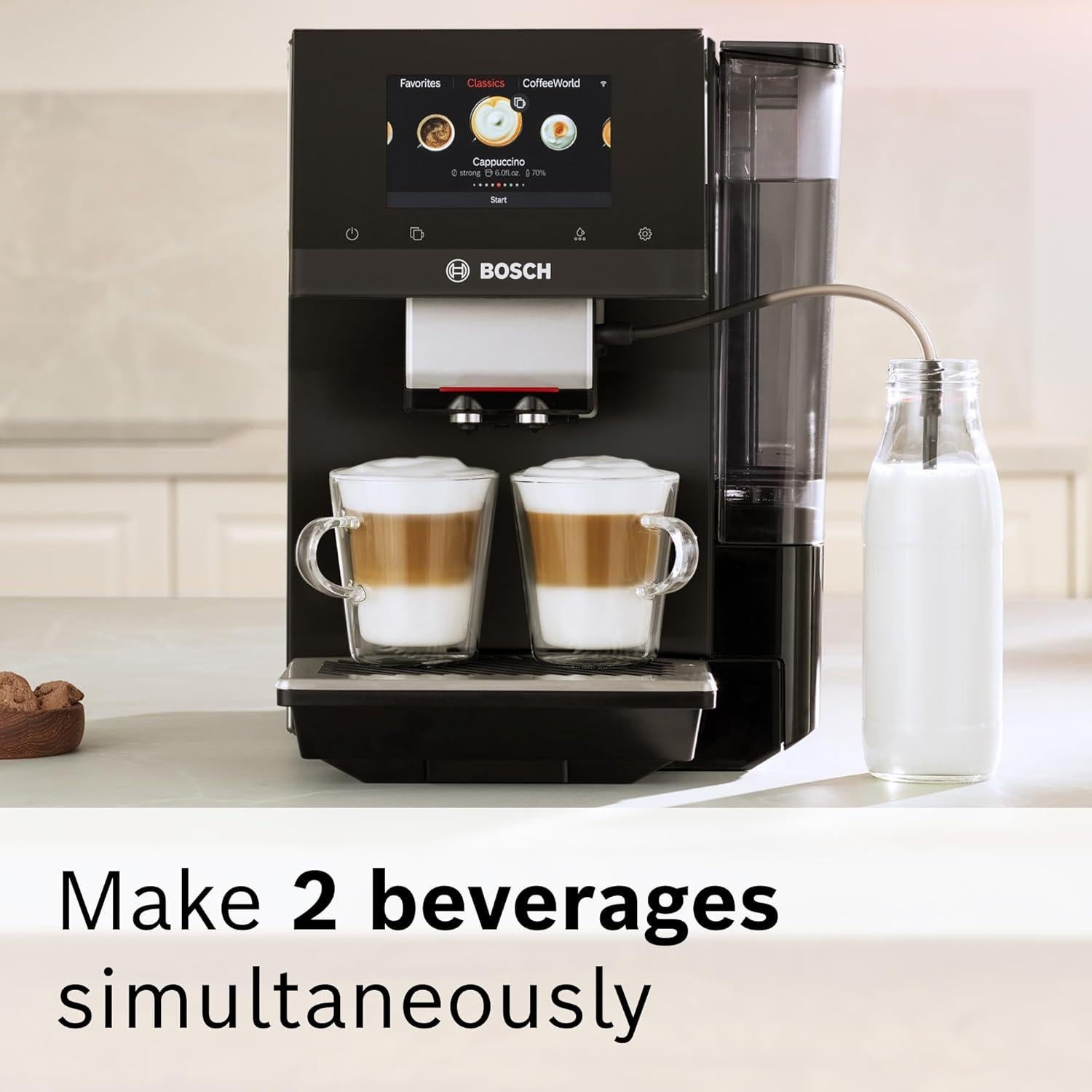 Máquina de Espresso Bosch 800 Series TPU60309 Automática 35 Bebidas