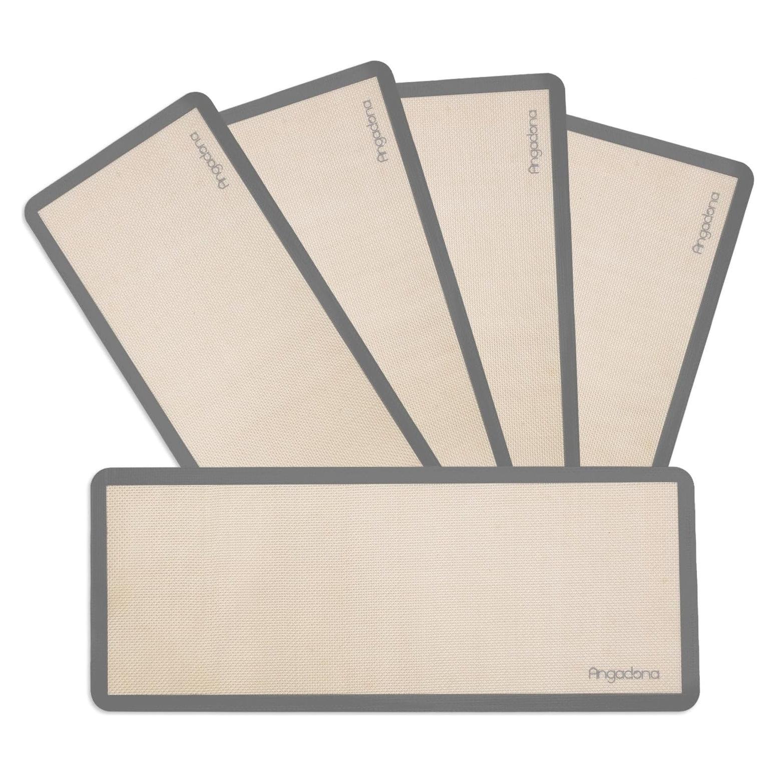 5 Tapetes de Silicona Angadona para Hornear Mediano Gris