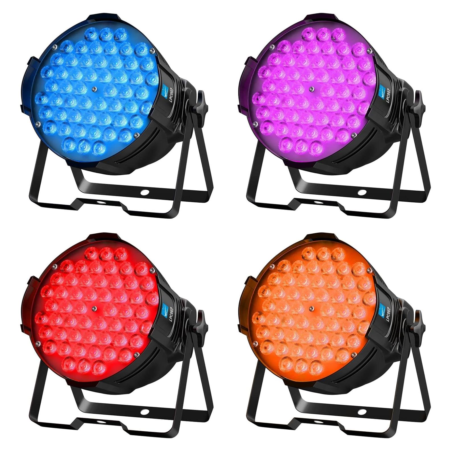 Luces de escenario LED Big Dipper 54x3W RGB paquete de 4