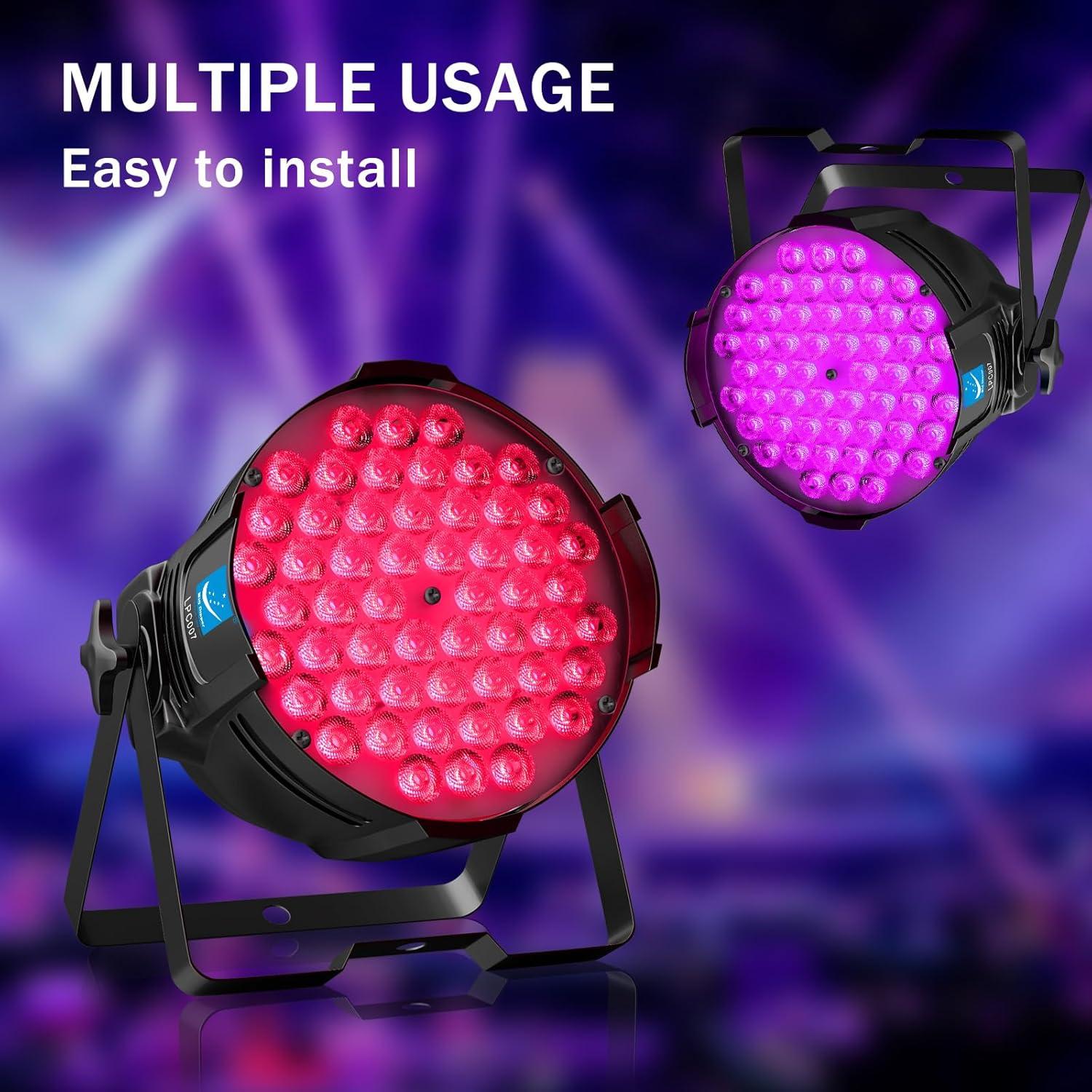Luces de escenario LED Big Dipper 54x3W RGB paquete de 4