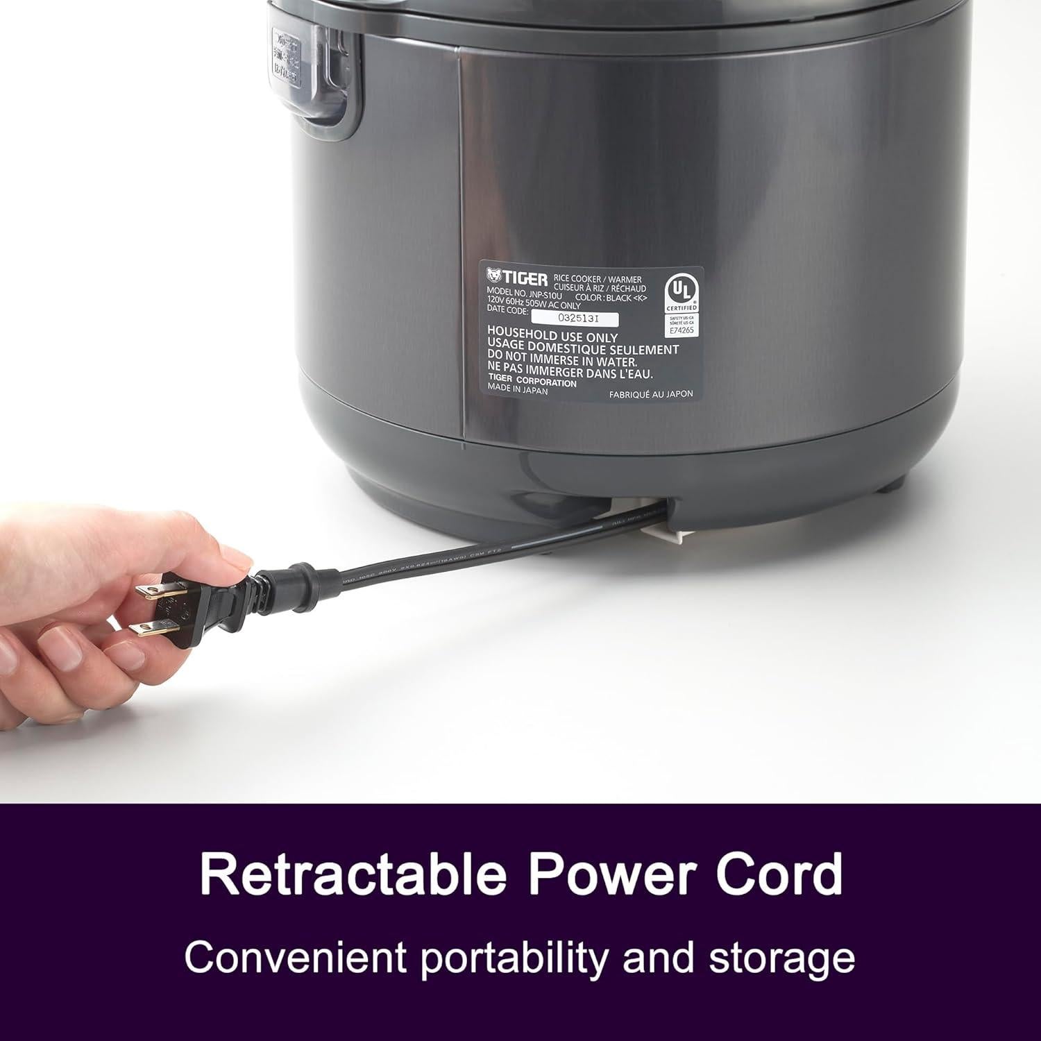 Arrocera eléctrica Tiger JNP-S55U-KY 3 tazas antiadherente