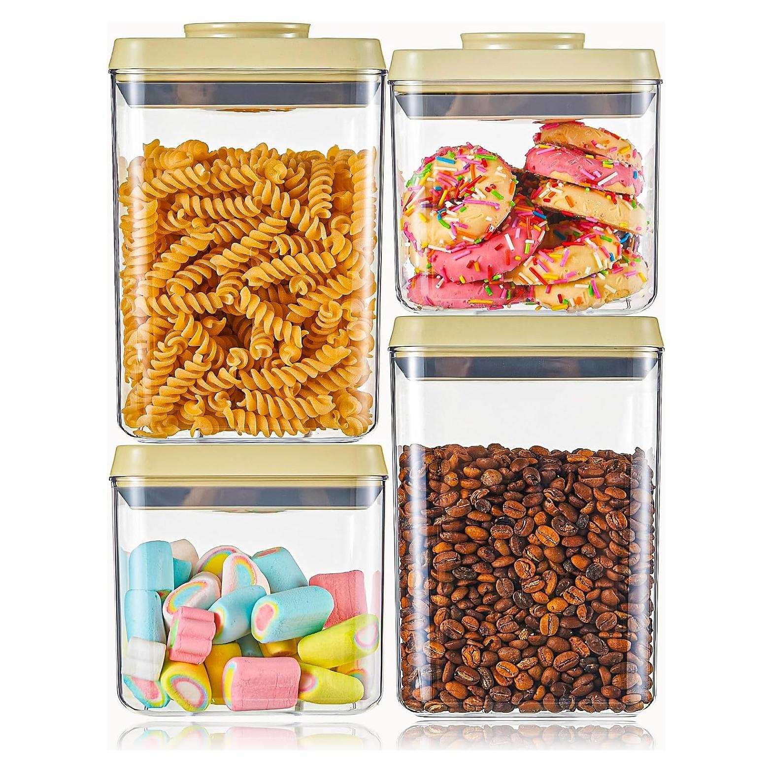 Contenedores de Almacenamiento Hermético UFORU 4 Pcs 1000ml y 1700ml