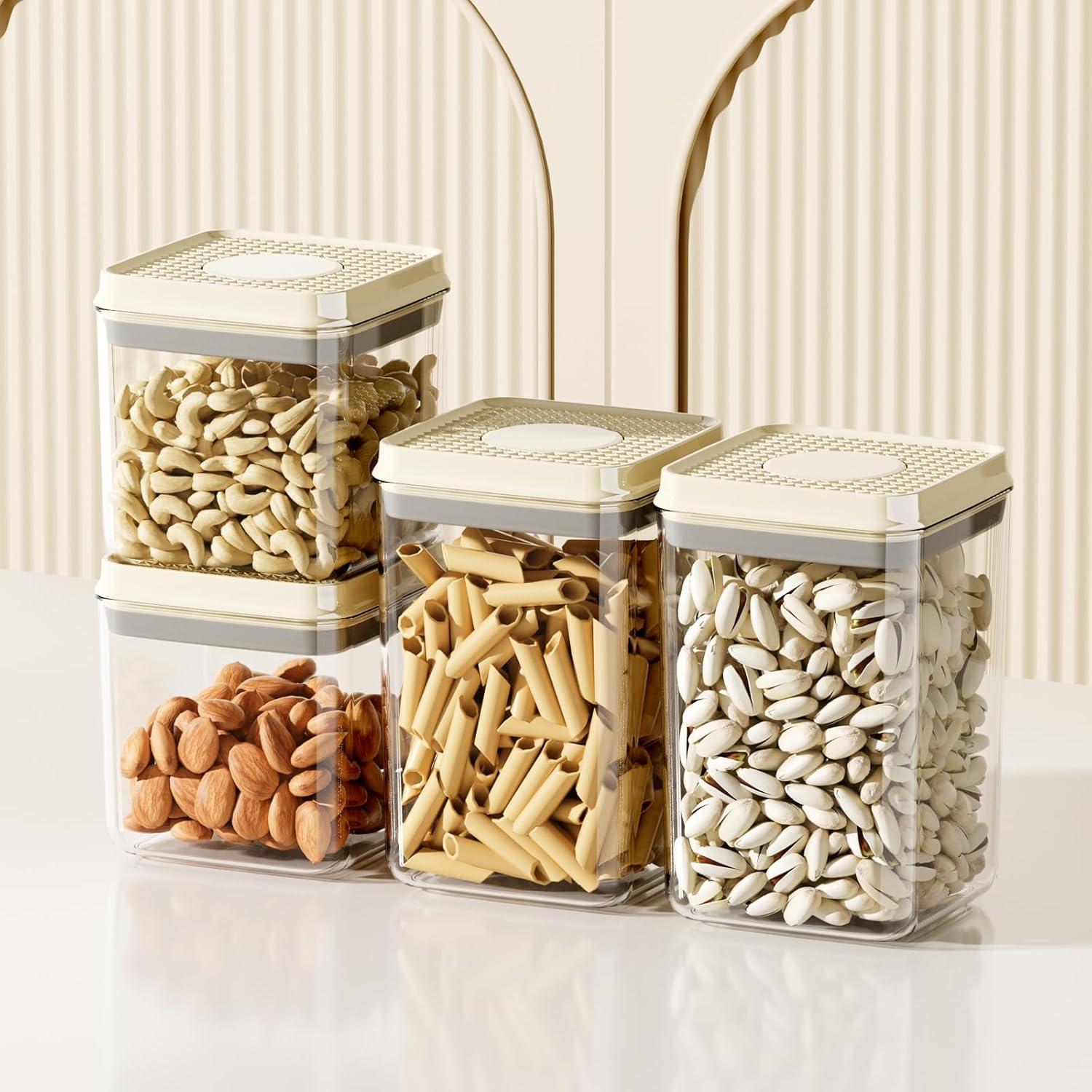 Contenedores de Almacenamiento Hermético UFORU 4 Pcs 1000ml y 1700ml