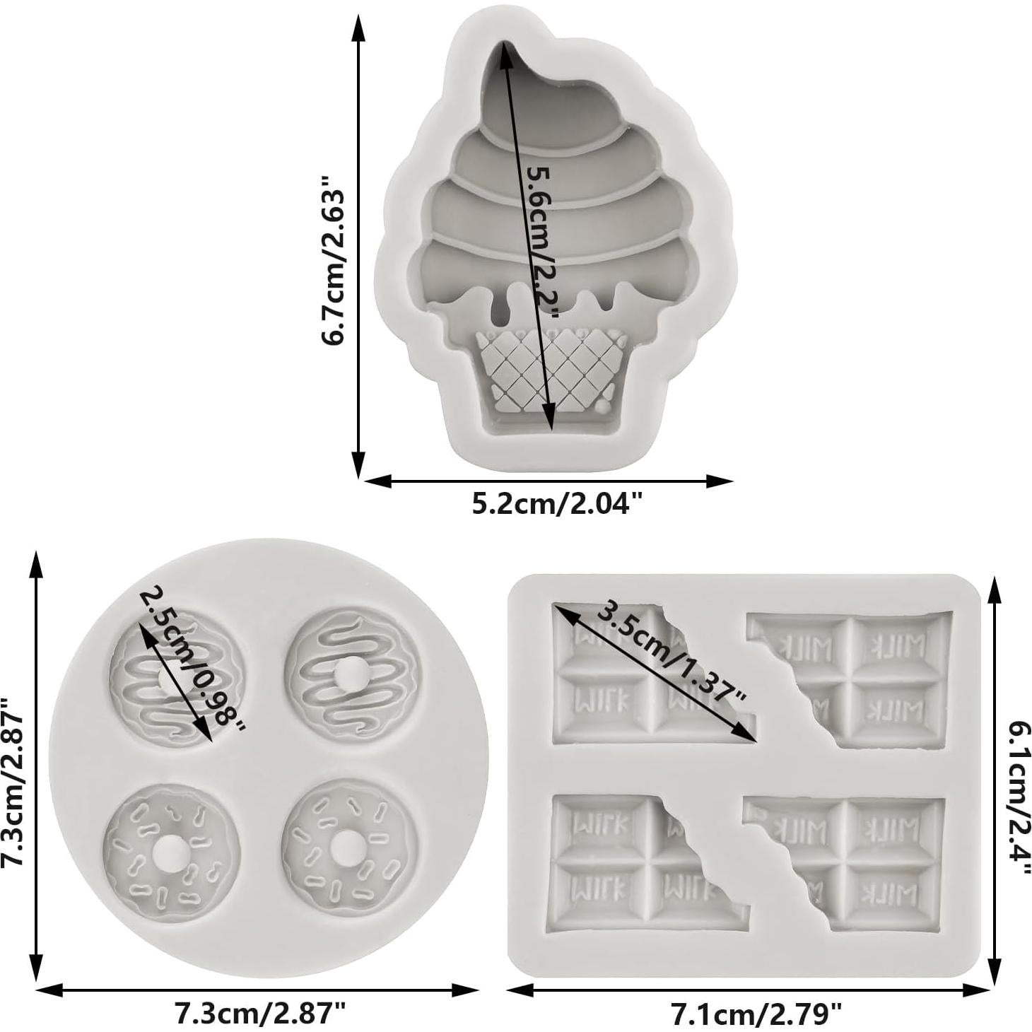 Molde de Silicona para Donut de Helado MINFEIDMS - Set de 3