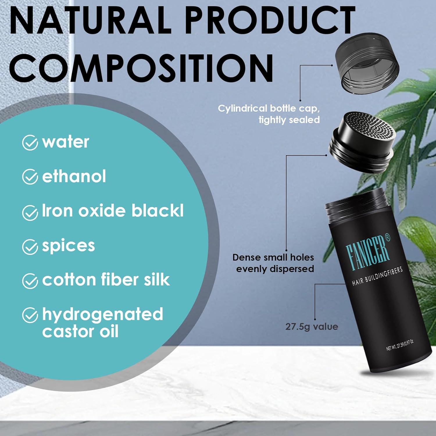 Polvo de Fibra Capilar Kavya 27.5g Marrón Oscuro Sin Fragancia