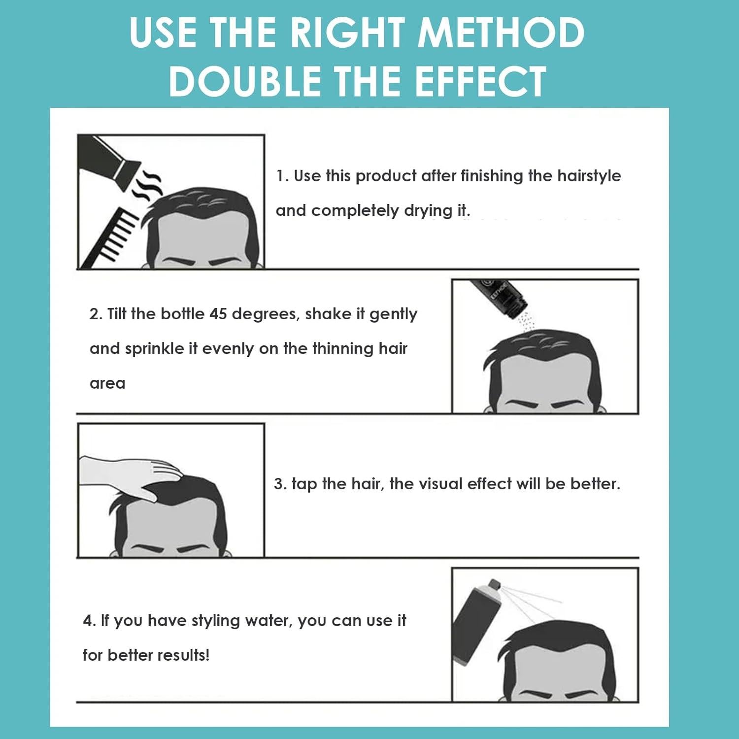 Polvo de Fibra Capilar Kavya 27.5g Marrón Oscuro Sin Fragancia