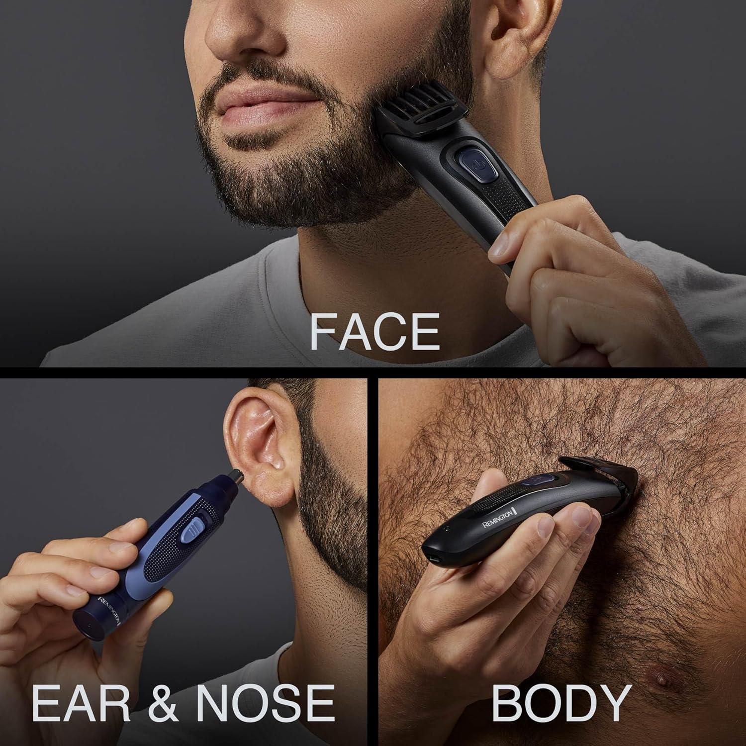 Kit Recortadora de Barba Remington MB907 4 Piezas USB