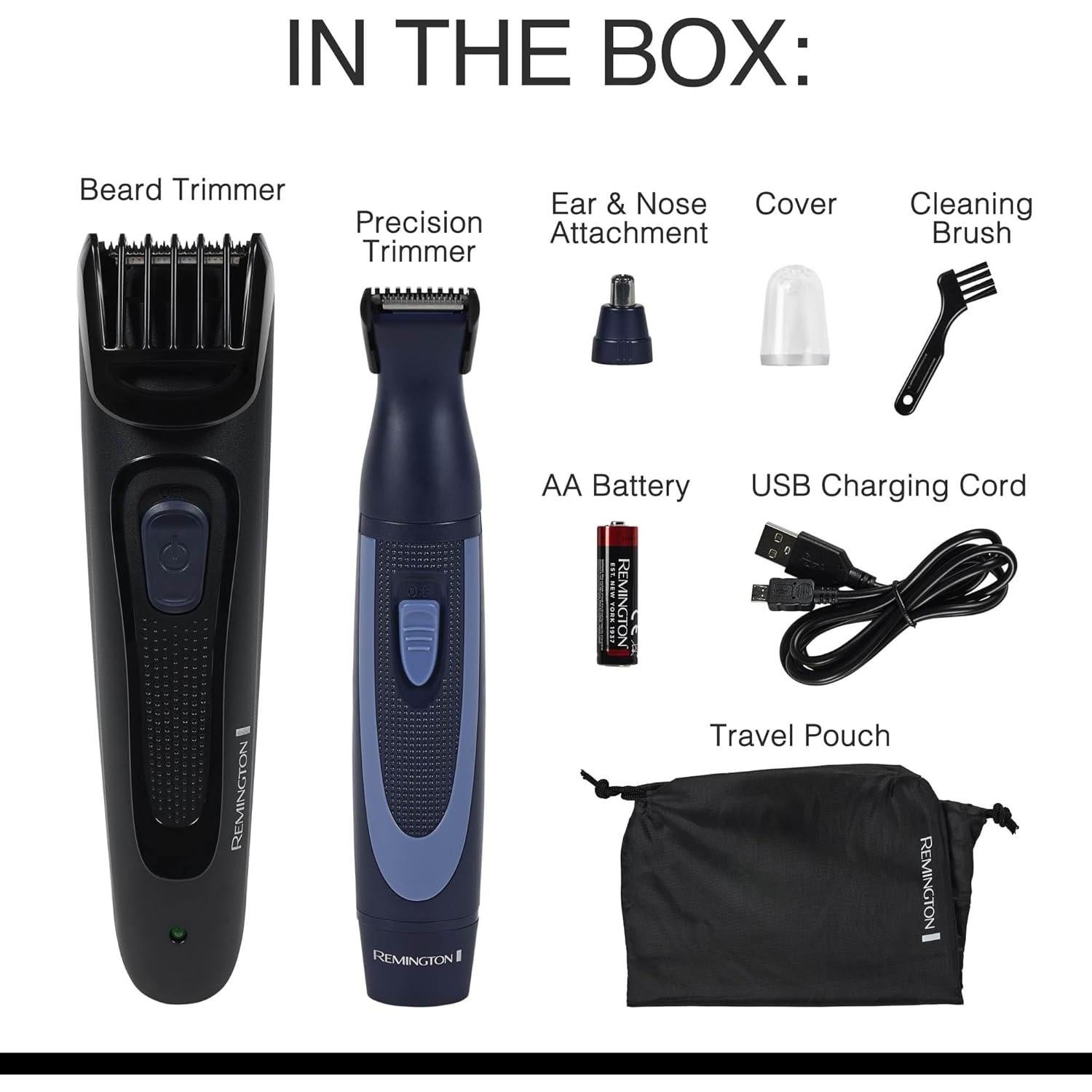 Kit Recortadora de Barba Remington MB907 4 Piezas USB