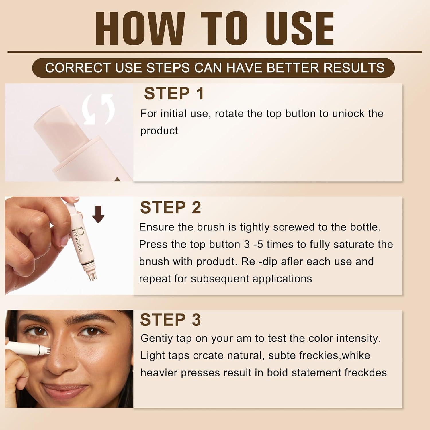 Bolígrafo Sello de Pecas Falsas HongChengSM - Secado Rápido