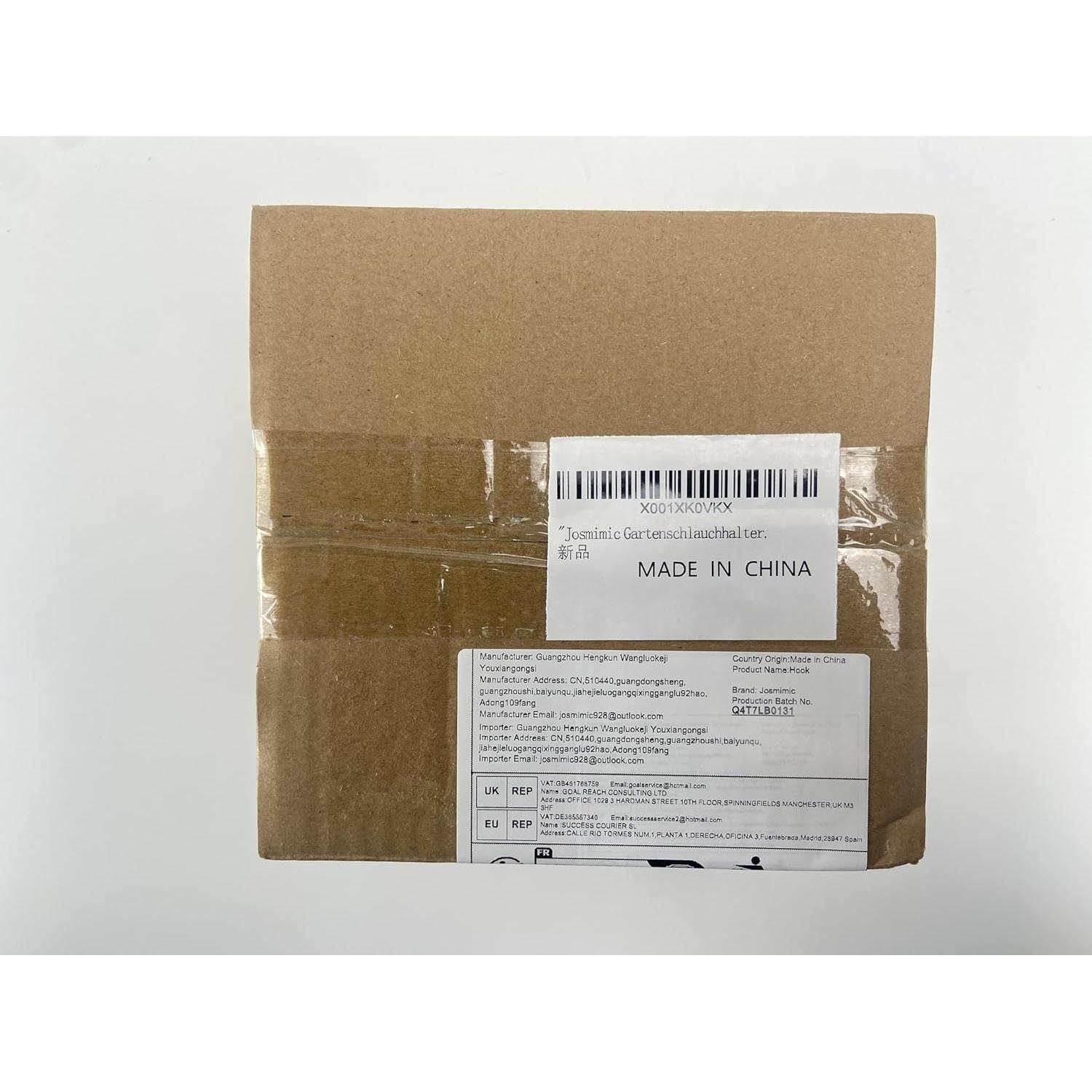 Soporte de Manguera de Jardín Josmimic Negro Montaje en Pared