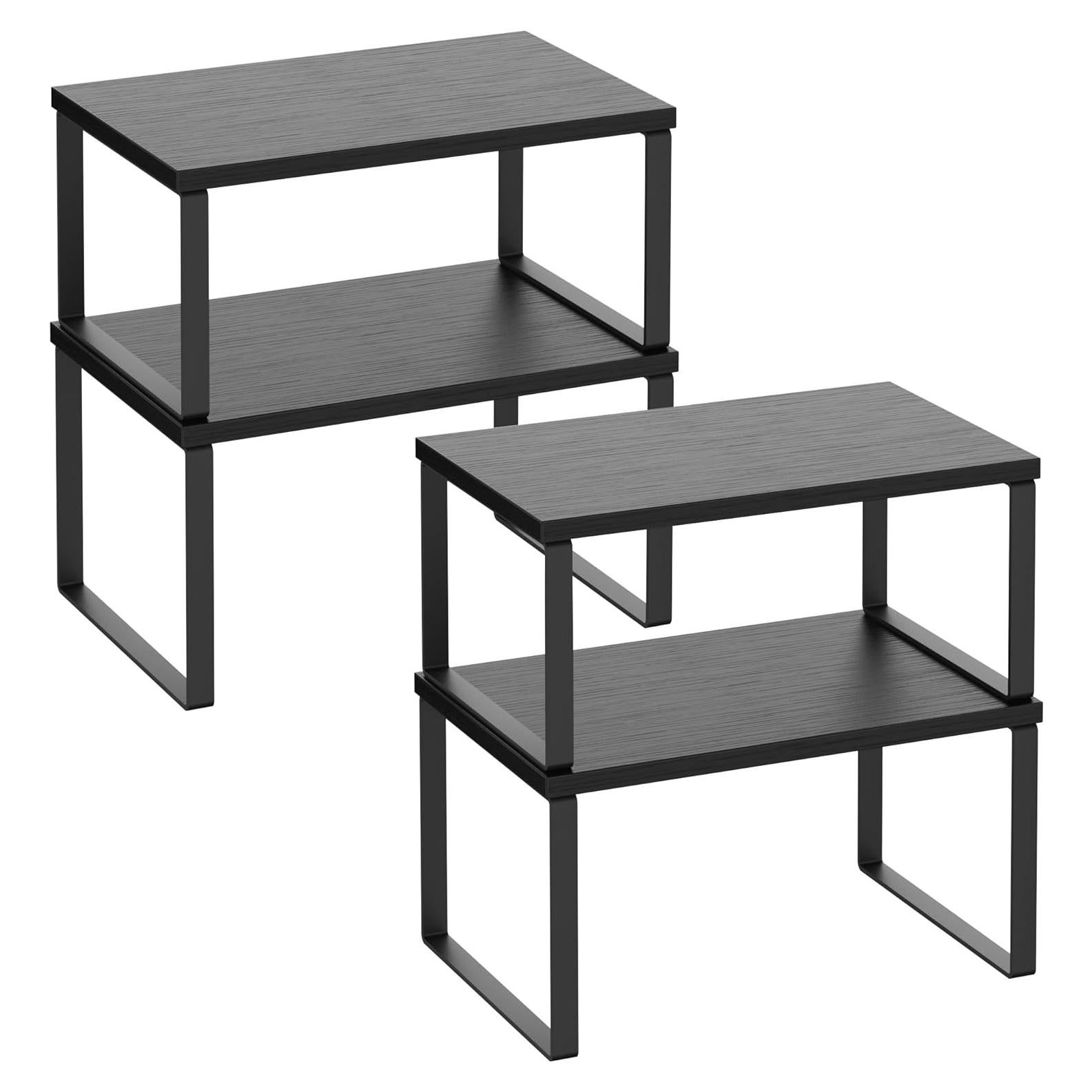 Juego de 4 Estantes Organizadores de Cocina Selefrecos Negro